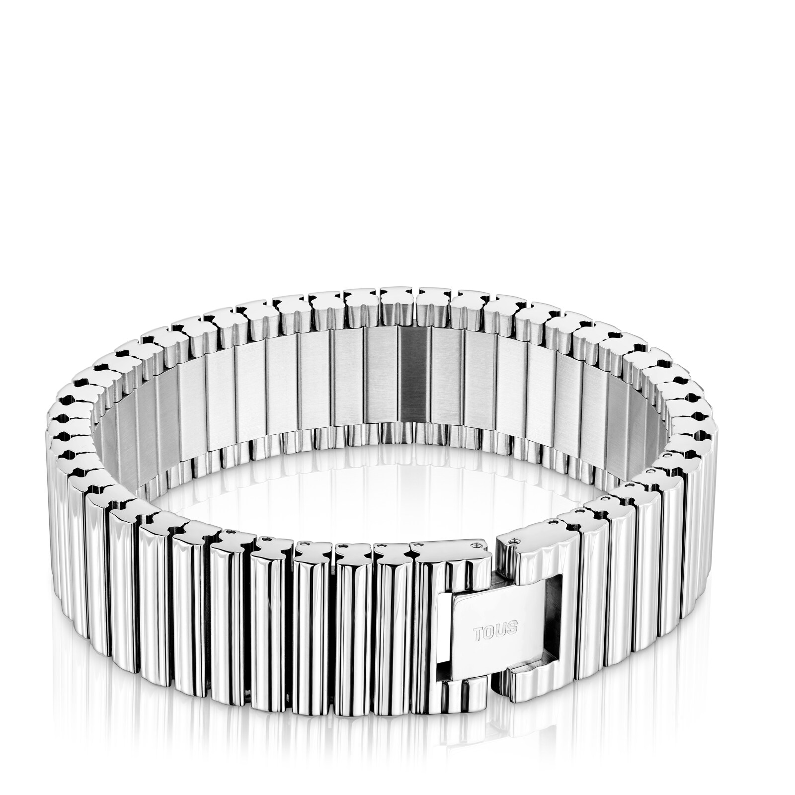PULSERA ESLABONES TOUS 1950 EN ACERO 18 MM PLATEADO - 2