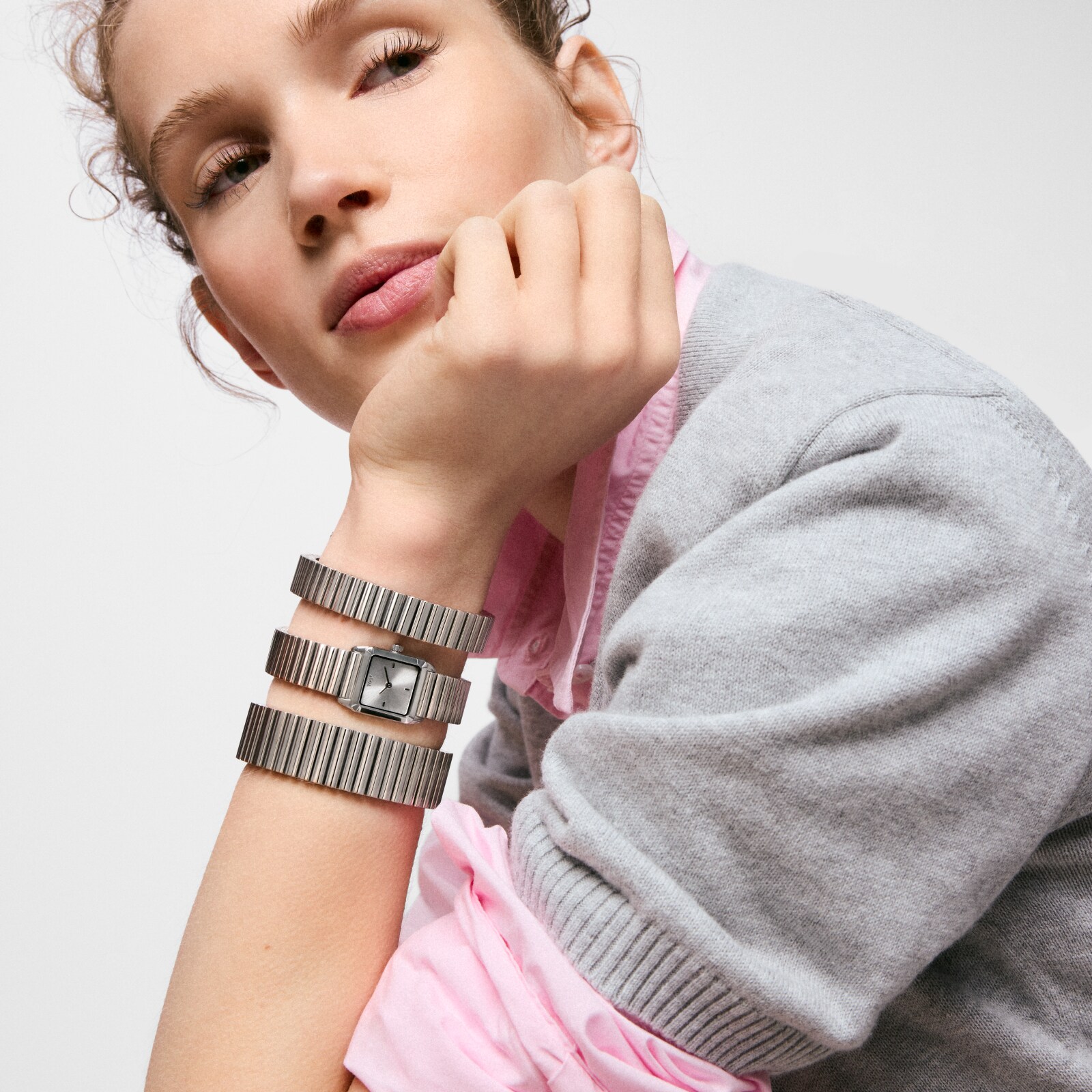 PULSERA ESLABONES TOUS 1950 EN ACERO 18 MM PLATEADO - 5