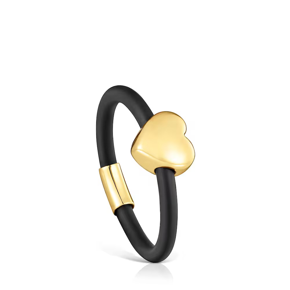 ANILLO CORAZÓN BOLD MOTIF DE ORO CAUCHO 7MM - 1