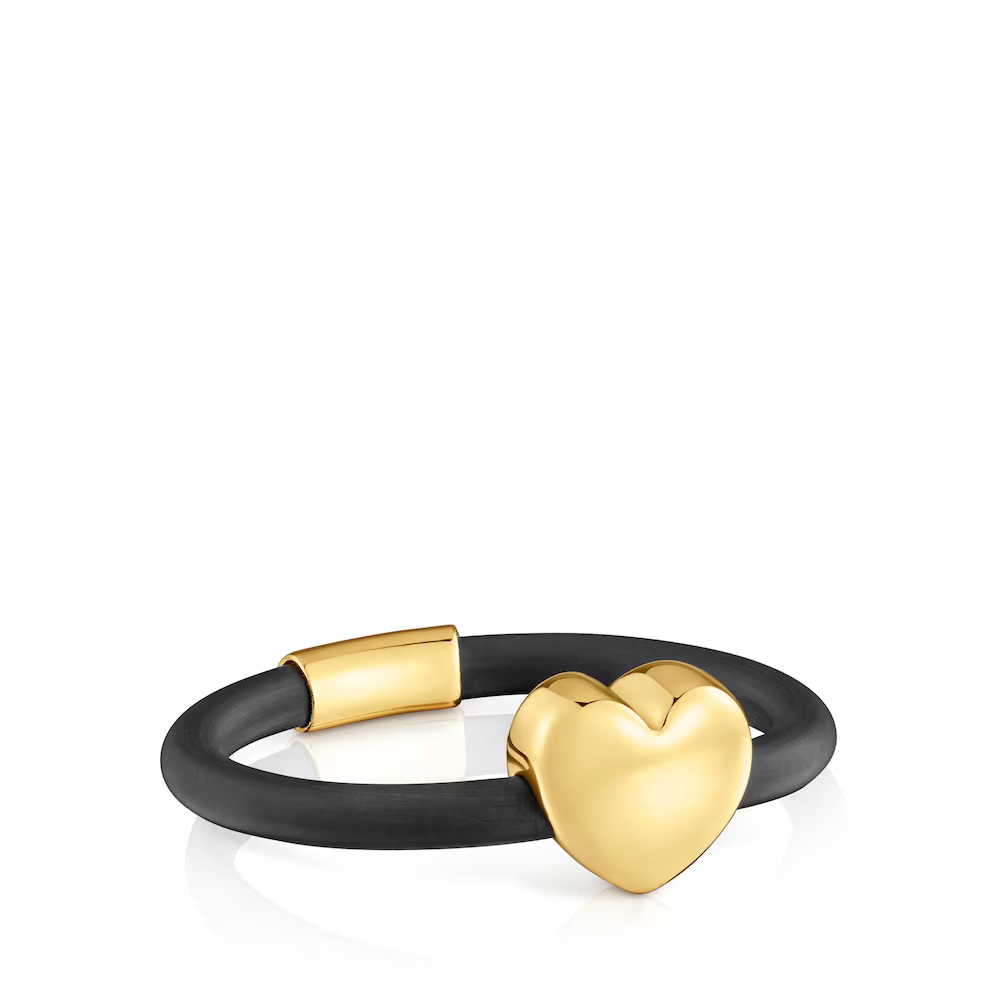 ANILLO CORAZÓN BOLD MOTIF DE ORO CAUCHO 7MM - 2