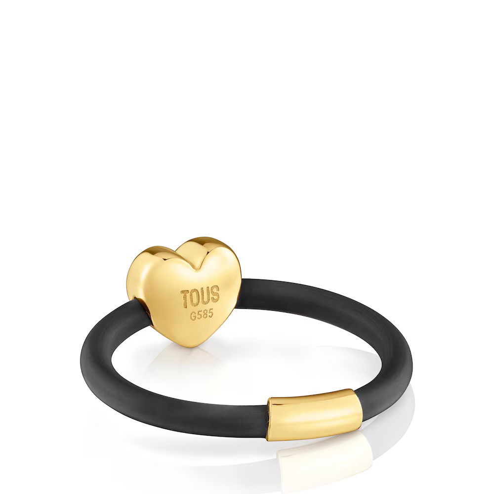ANILLO CORAZÓN BOLD MOTIF DE ORO CAUCHO 7MM - 3