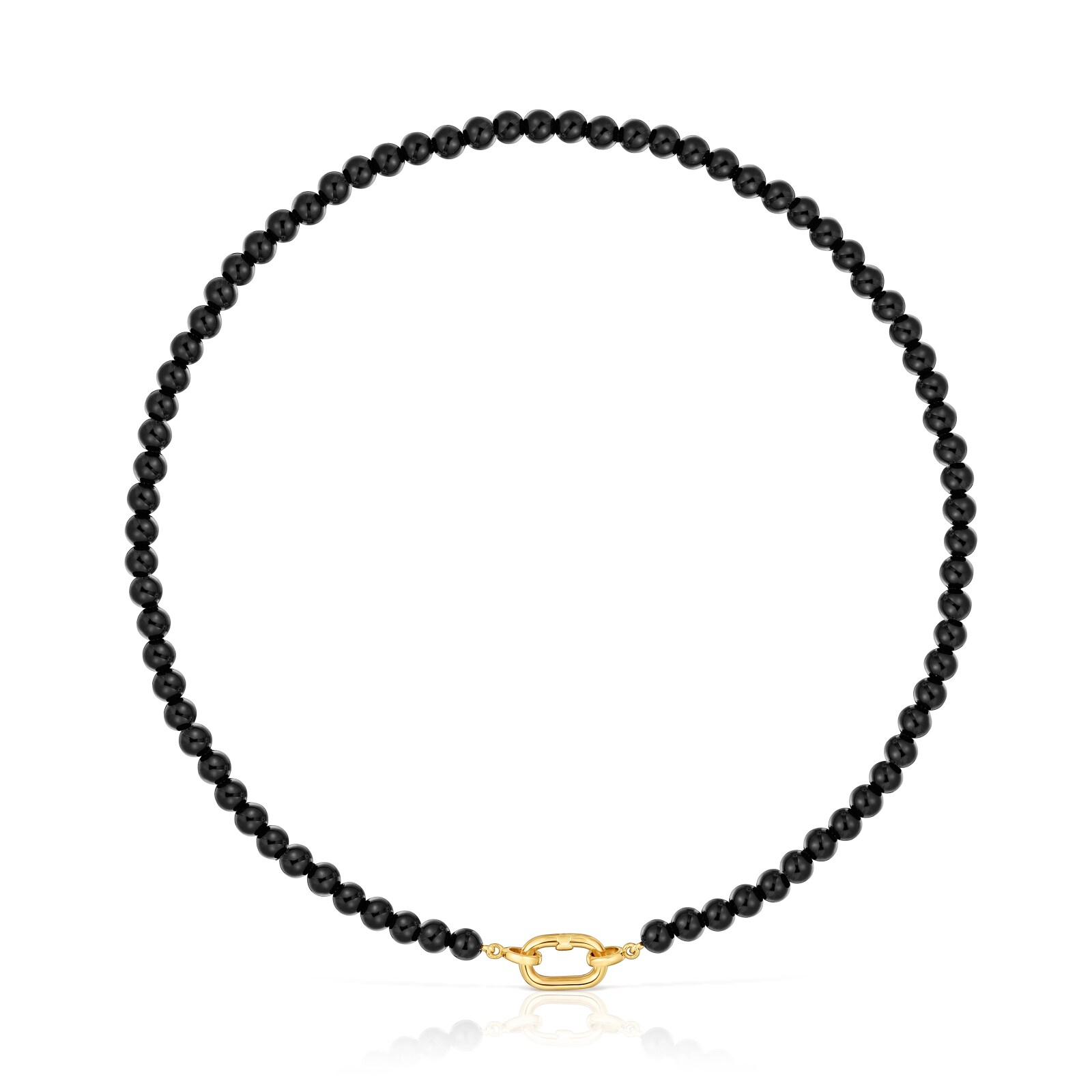 COLLAR HOLD OVAL CORTO TOUS BAÑO DE ORO 18 KT - 1