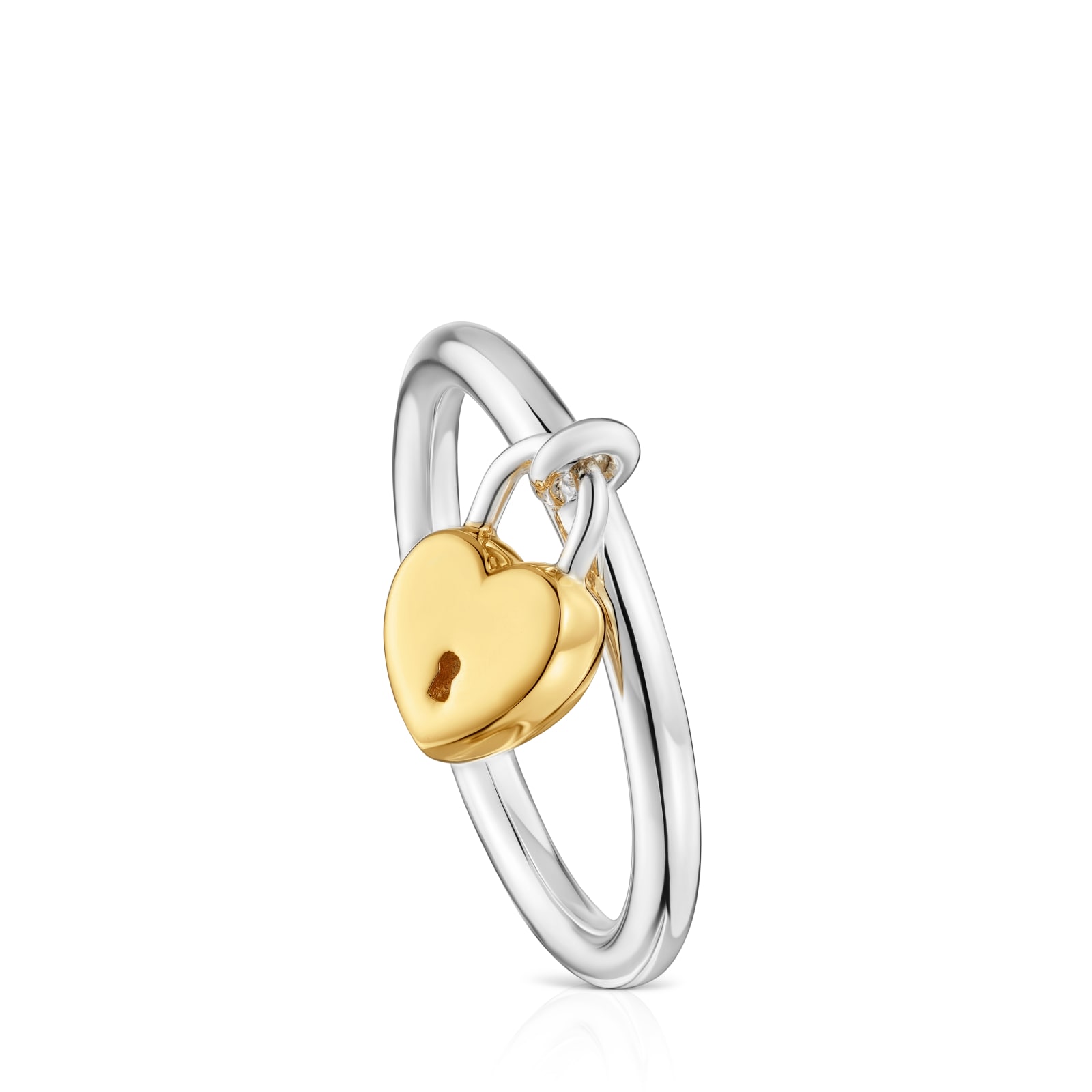 ANILLO TOUS UNLOCK MOTIVO CORAZÓN CANDADO T12 - 1