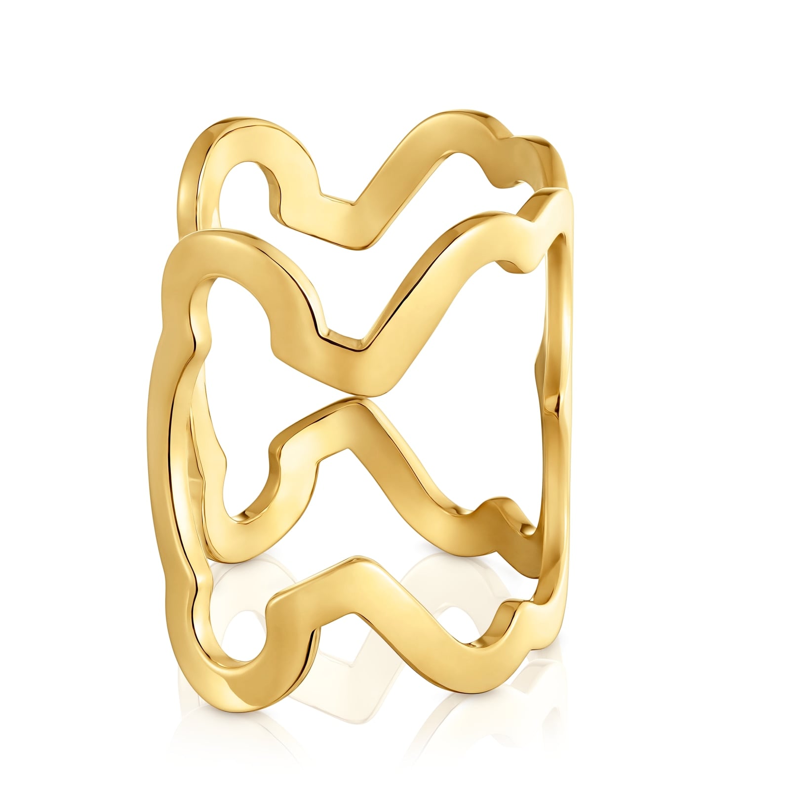 PULSERA OSO CARRUSEL XL DE ACERO DORADO - 2