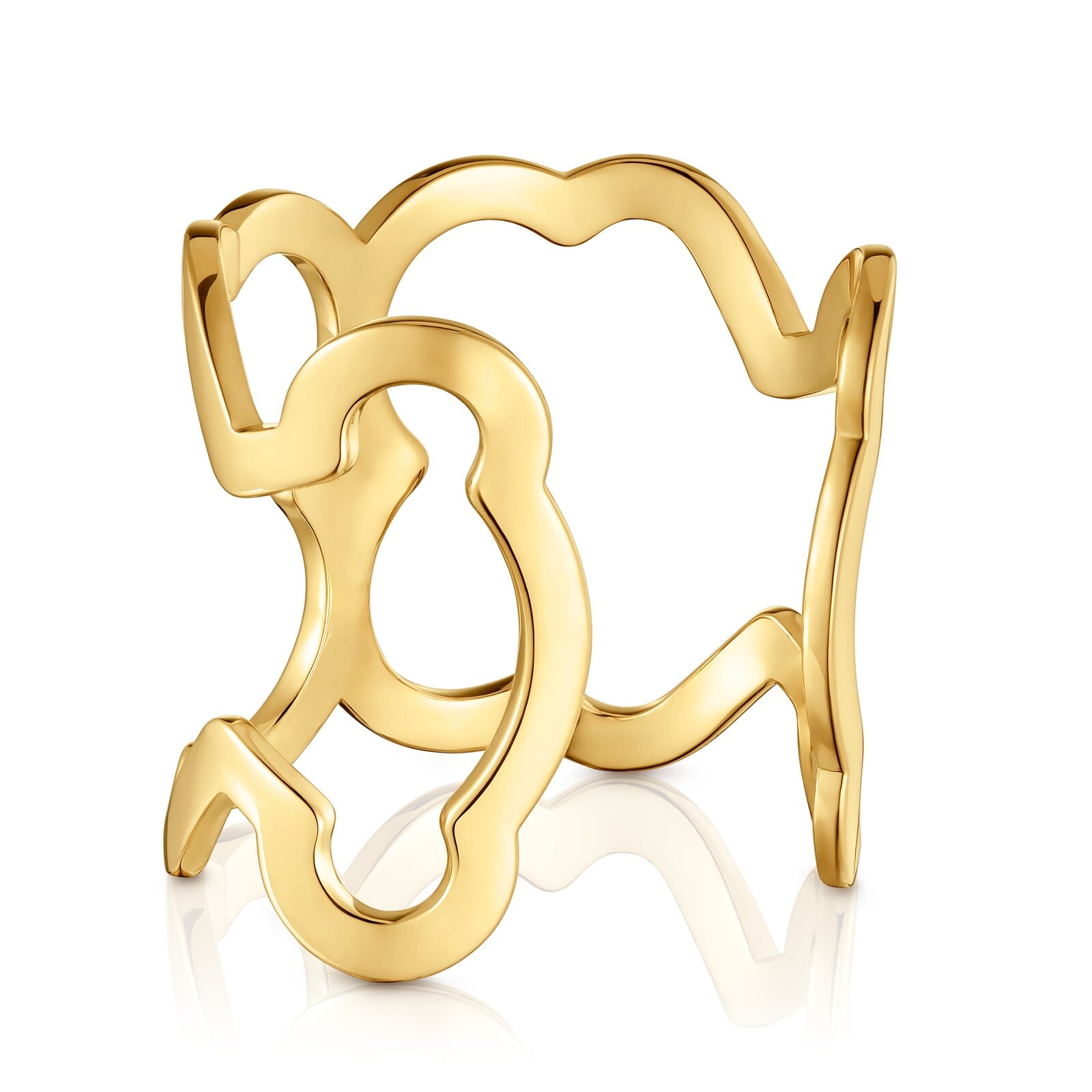 PULSERA OSO CARRUSEL XL DE ACERO DORADO - 3