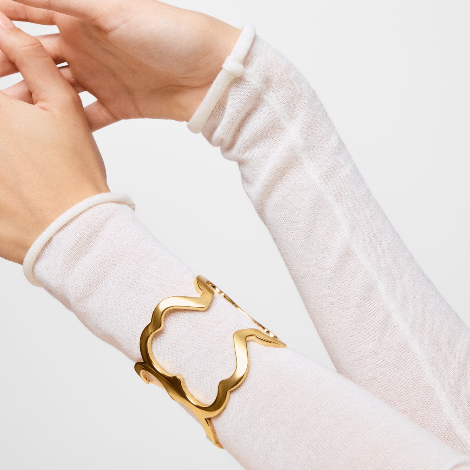 PULSERA OSO CARRUSEL XL DE ACERO DORADO - 4