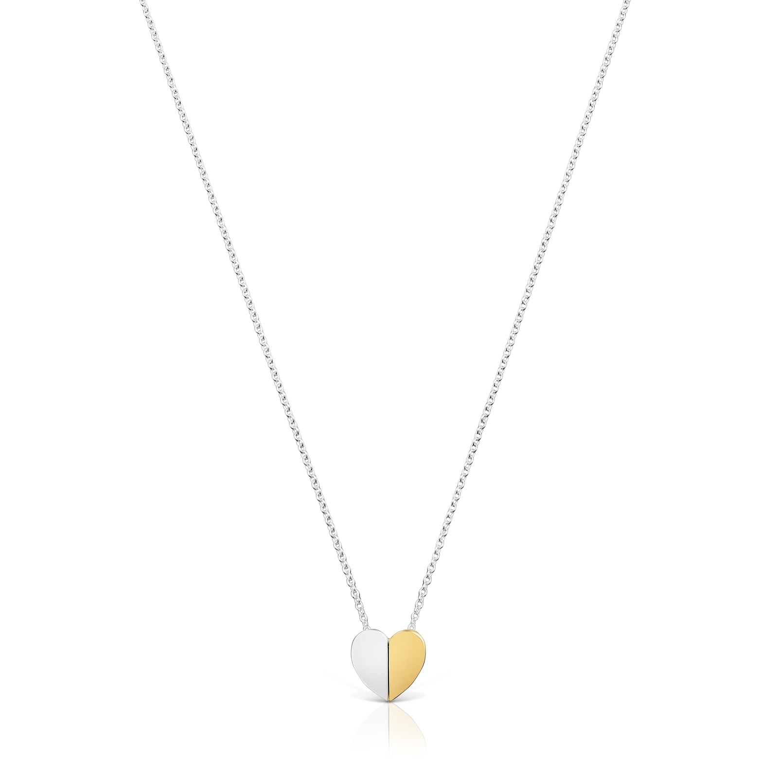 COLLAR CORAZÓN TOUS 1950 1ERA LEY BICOLOR 11MM - 1