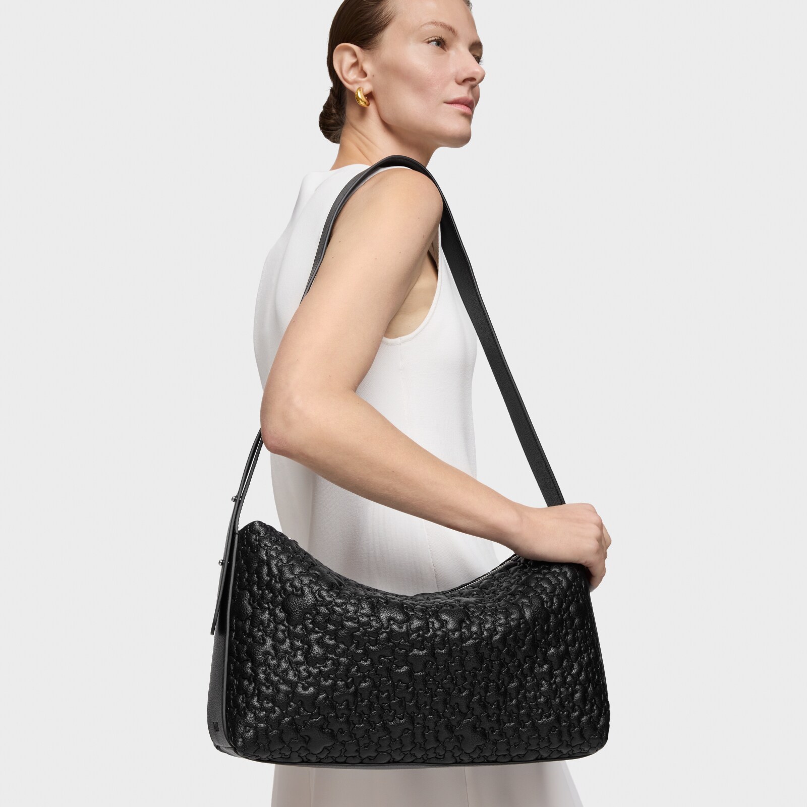 BOLSO GRANDE TOUS SACA PUFFY BEAR NEGRO - 5