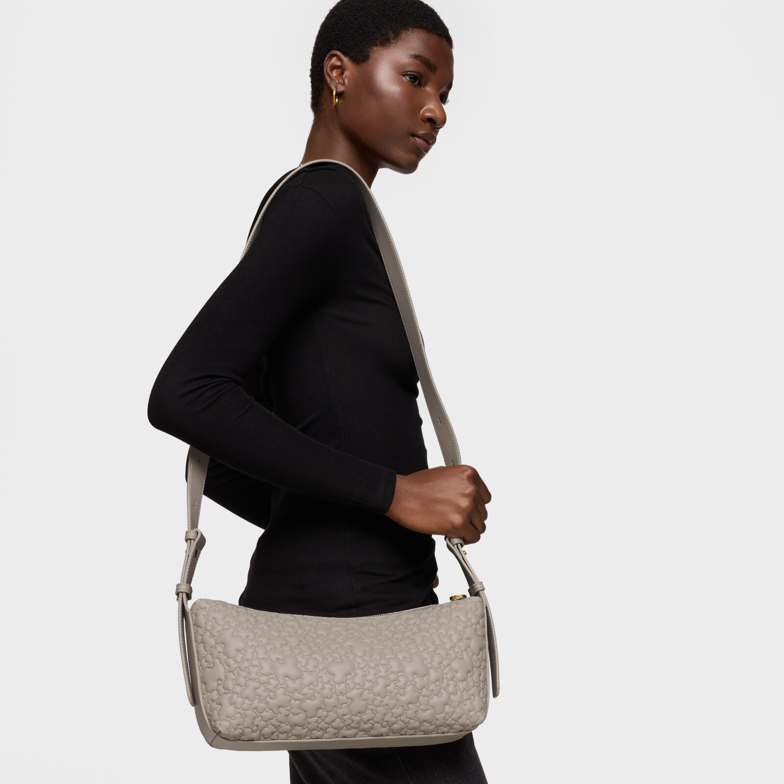 BOLSO MEDIANO TOUS PUFFY BEAR TAUPE - 4
