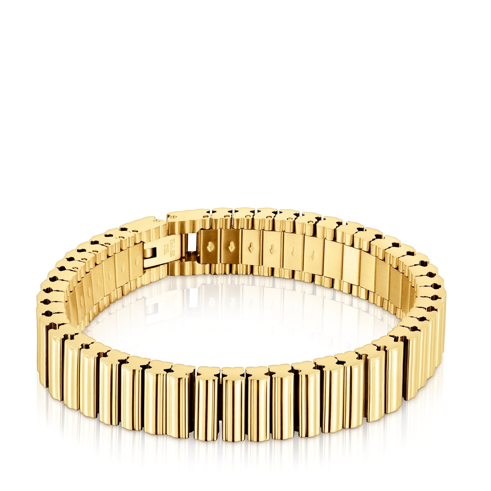 PULSERA ESLABONES TOUS 1950 EN ACERO 12 MM DORADO - 1