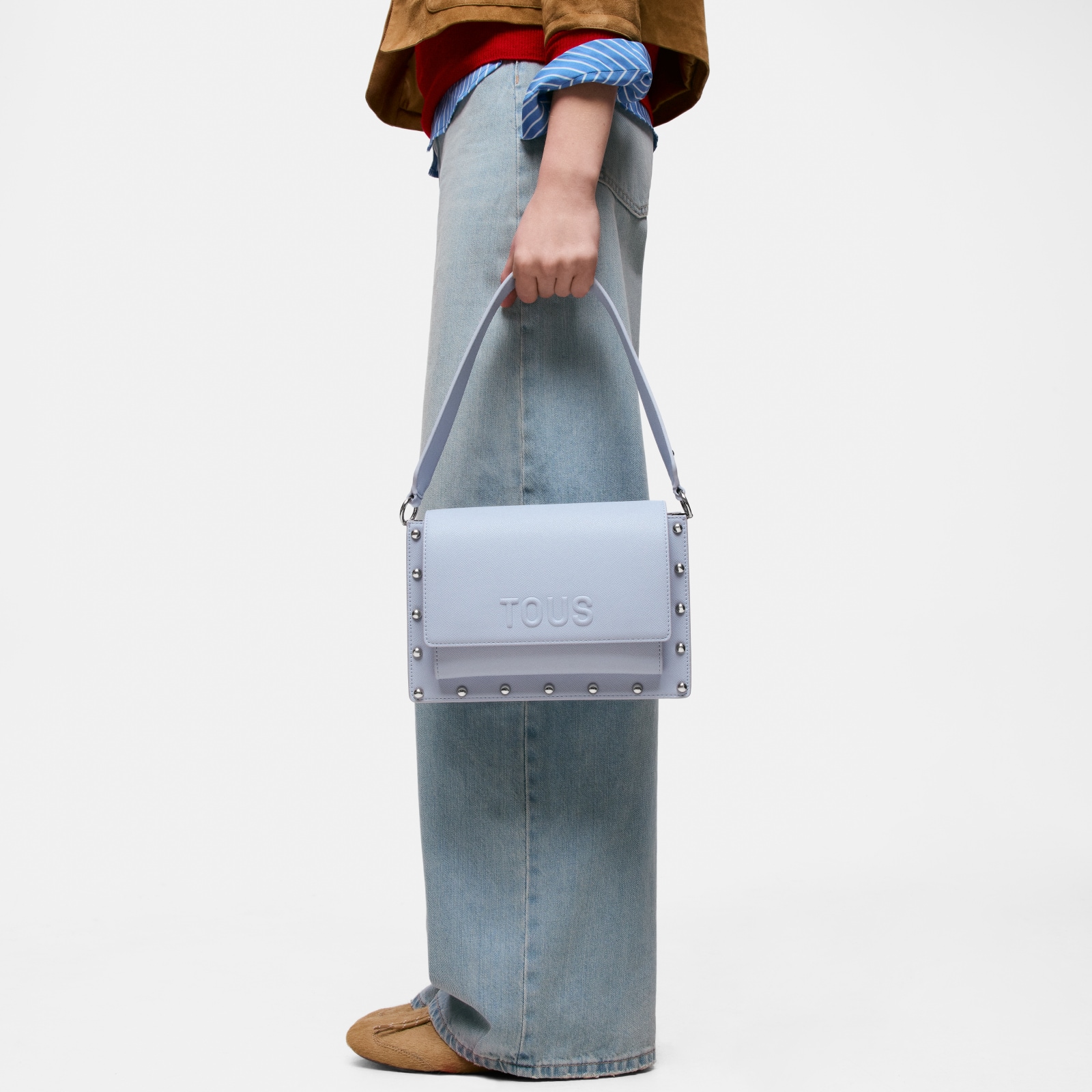 BOLSO MEDIANO TOUS AUDREE STUDS AZUL - 6