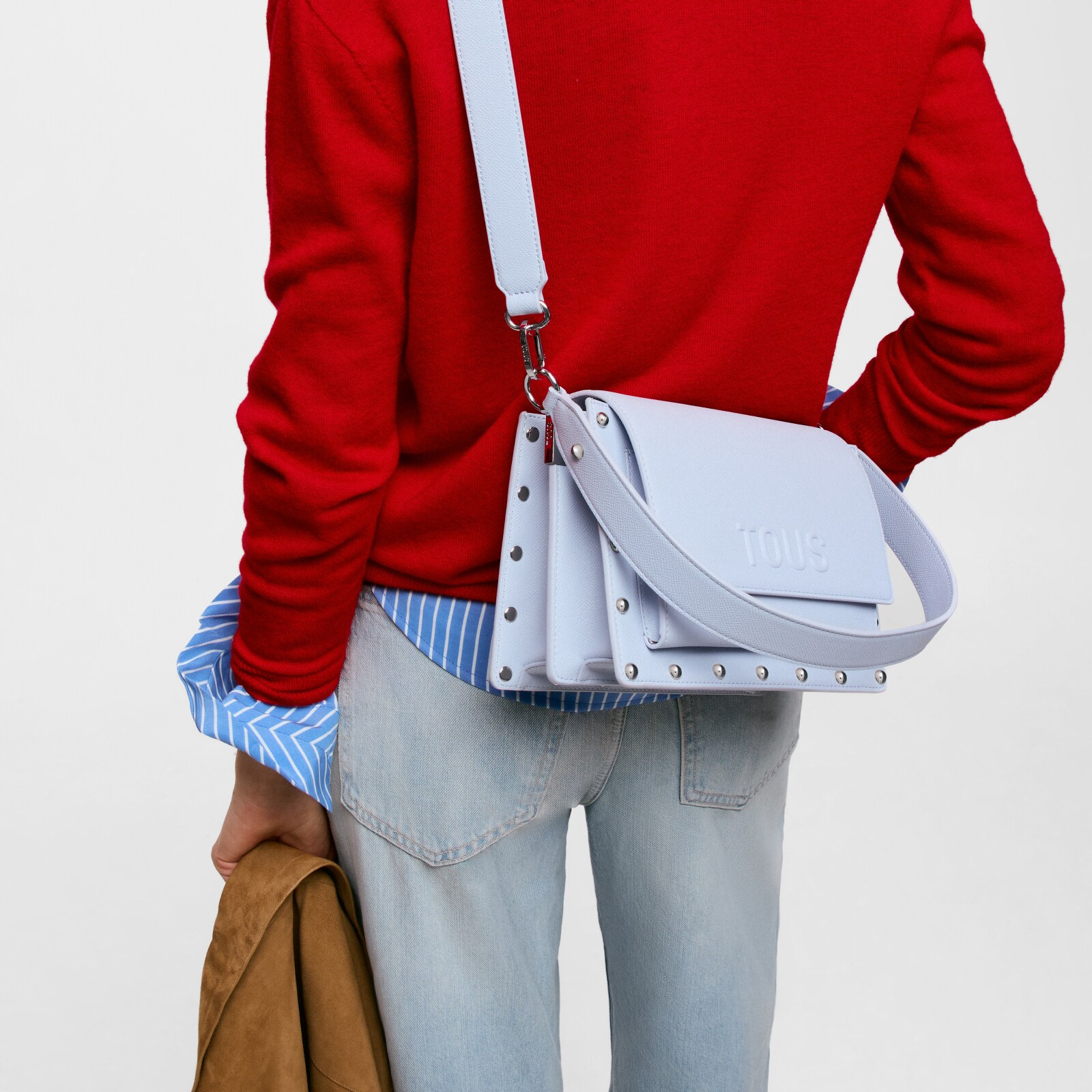 BOLSO MEDIANO TOUS AUDREE STUDS AZUL - 9