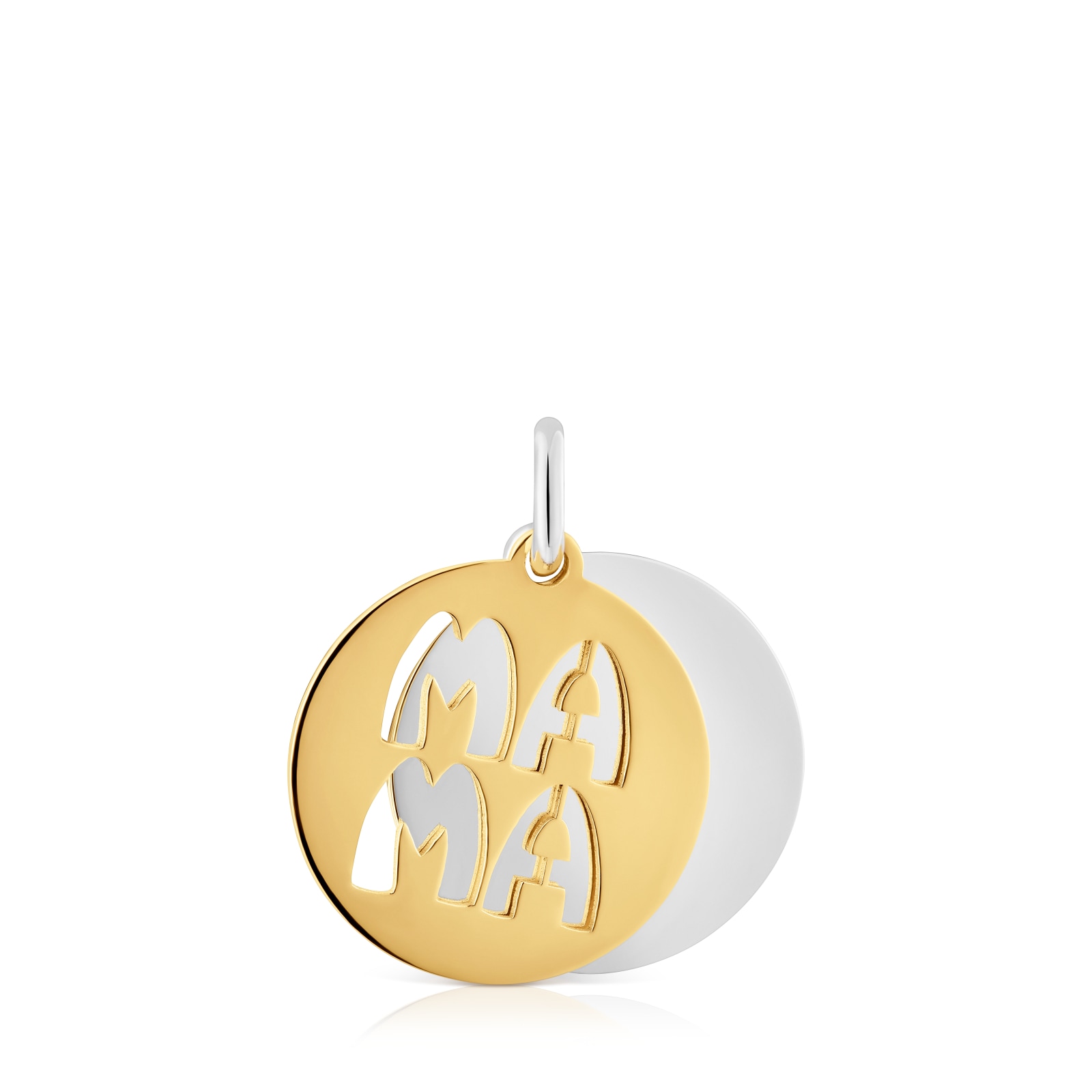 DIJE COLGANTE MAMA TOUS MEDALLA BICOLOR 18KT - 1