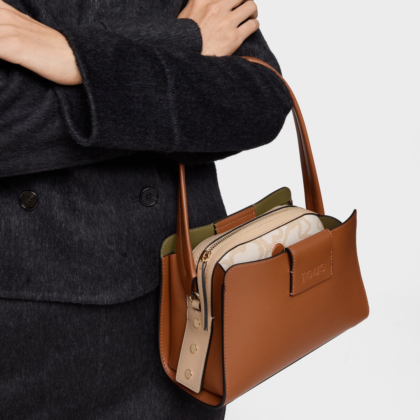 BOLSO PEQUEÑO TOUS CITY KAOS ICON CAMEL - 8