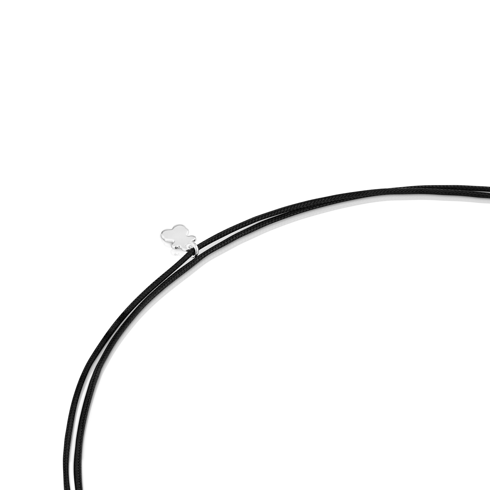 COLLAR NYLON TOUS UNLOCK CORNALINA DE PLATA NEGRO - 3