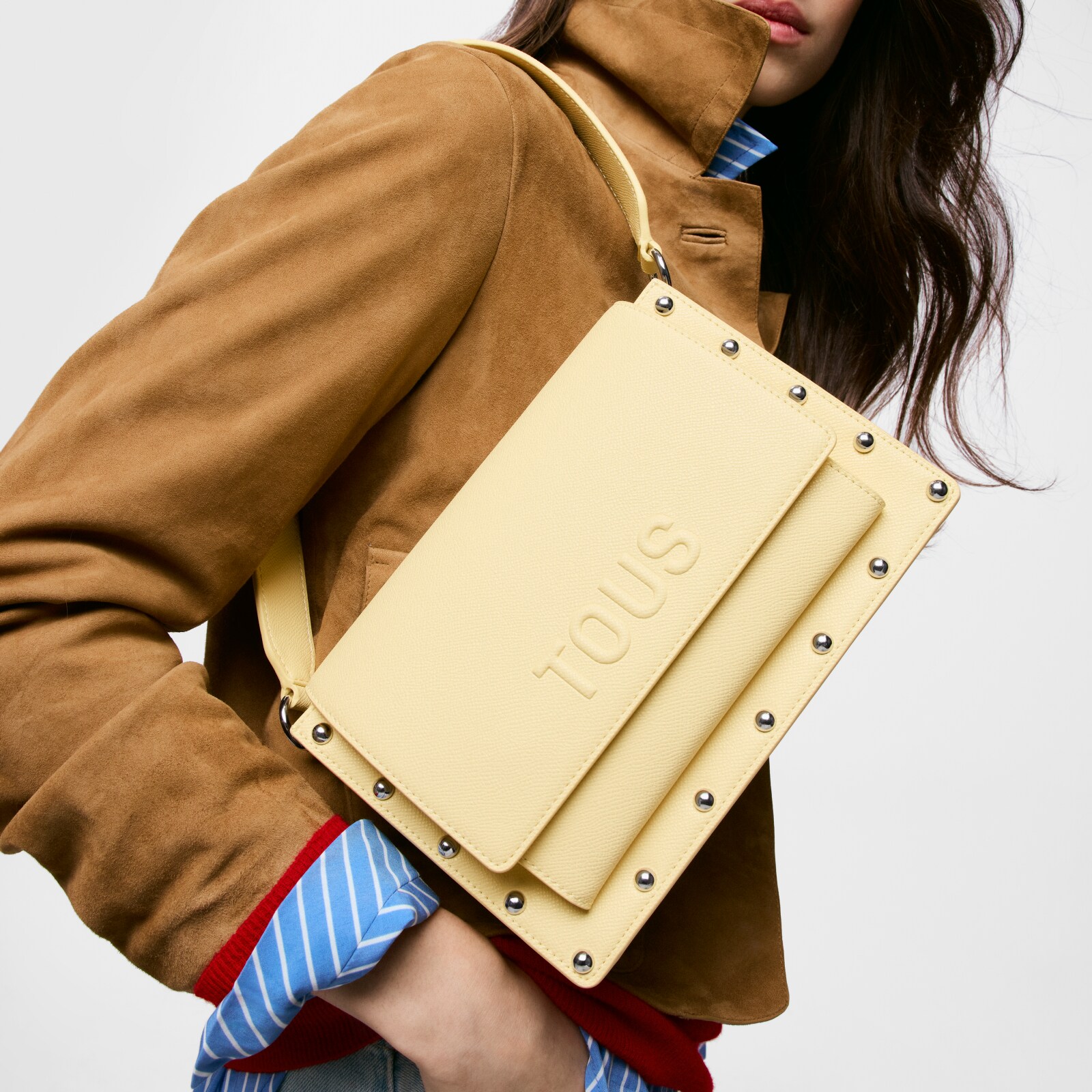 BOLSO MEDIANO TOUS AUDREE STUDS AMARILLO - 7