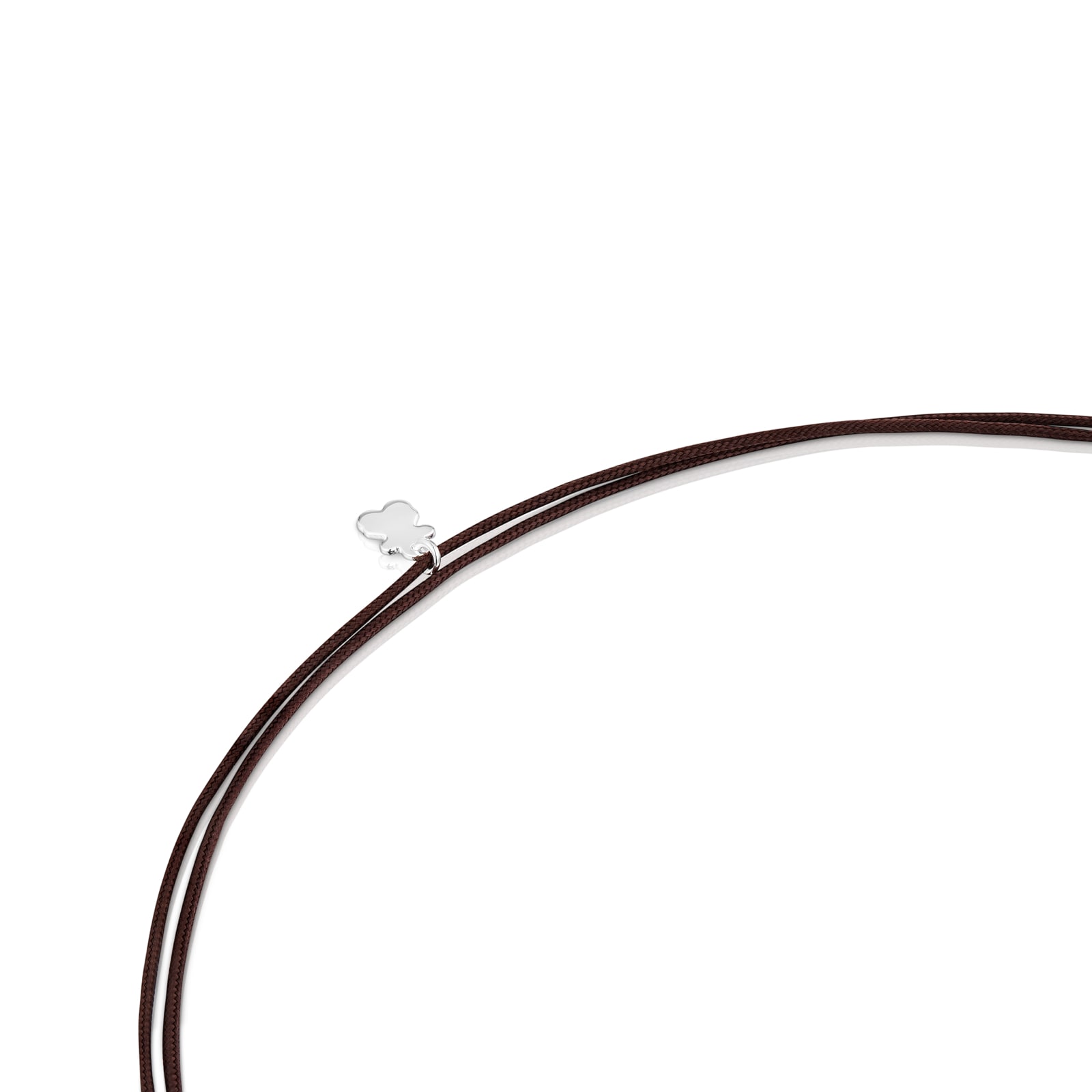 COLLAR NYLON TOUS UNLOCK CORNALINA DE PLATA MARRÓN - 3