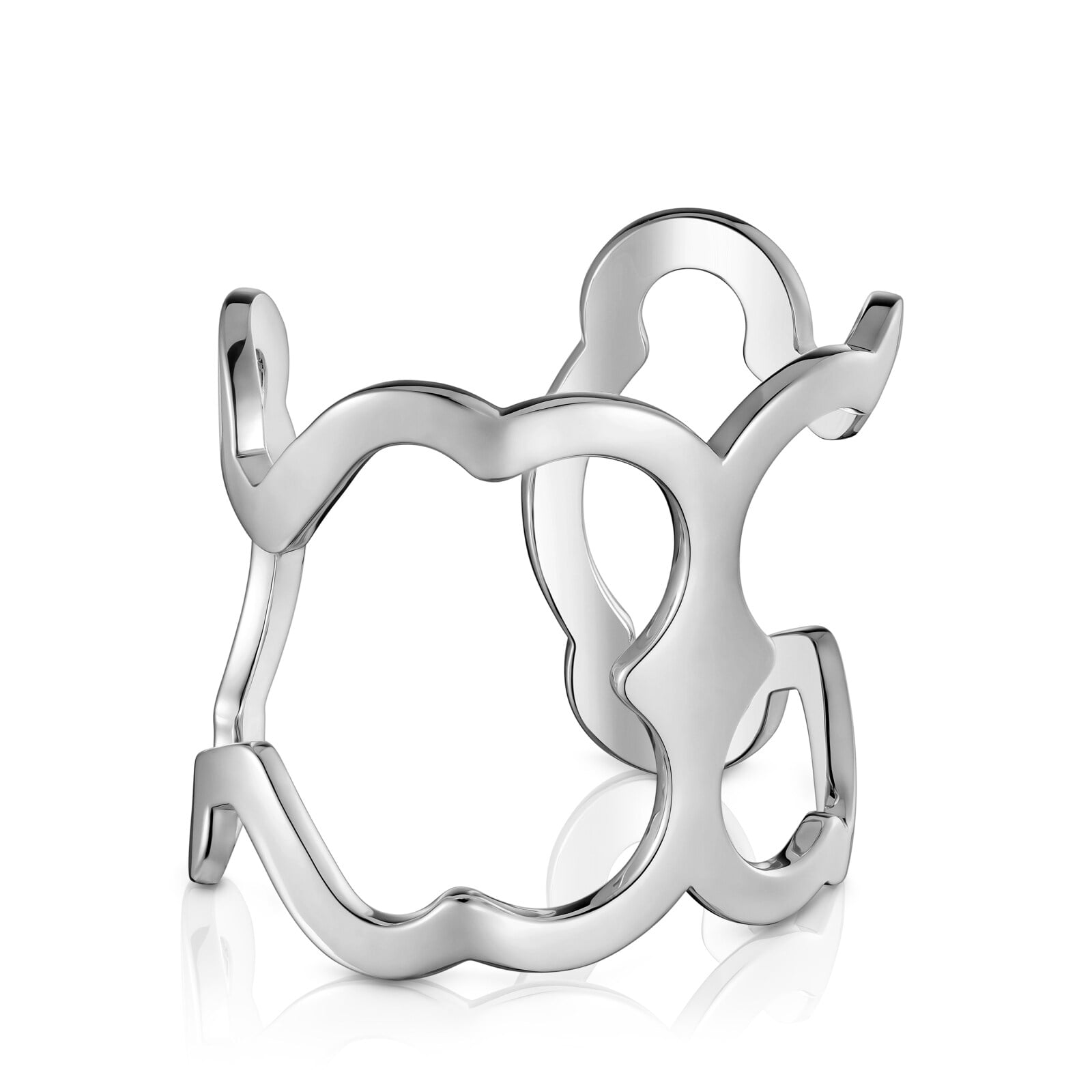 PULSERA OSO CARRUSEL XL DE ACERO PLATEADO - 1