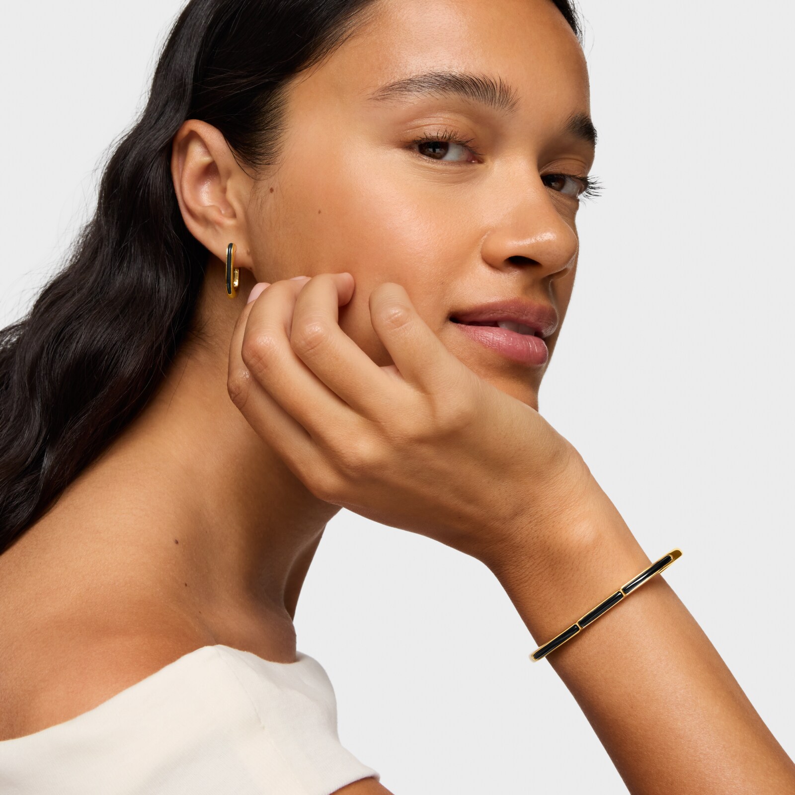 PULSERA LINE TOUS 1ERA LEY PLATA BAÑO ORO - 4