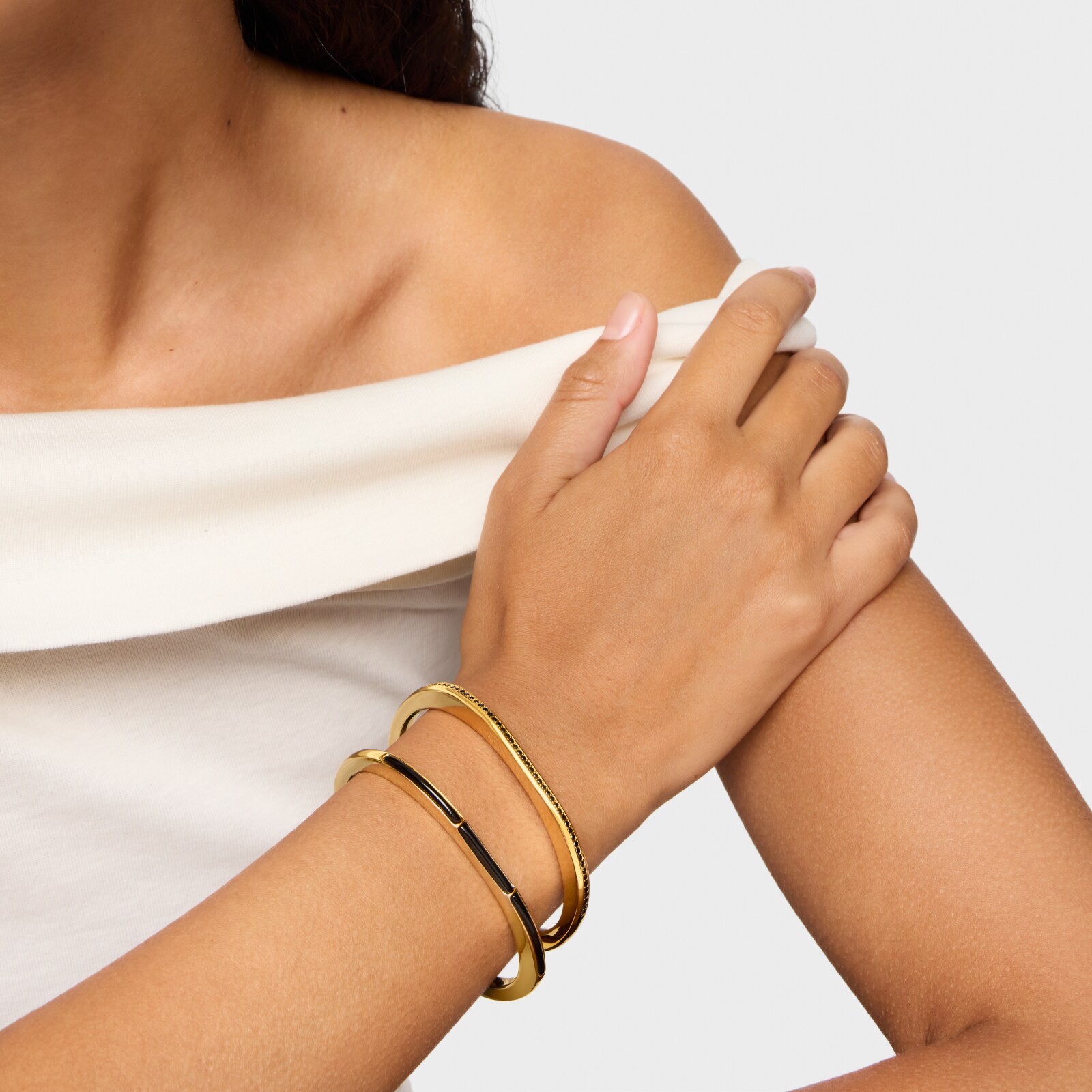 PULSERA LINE TOUS 1ERA LEY PLATA BAÑO ORO - 5