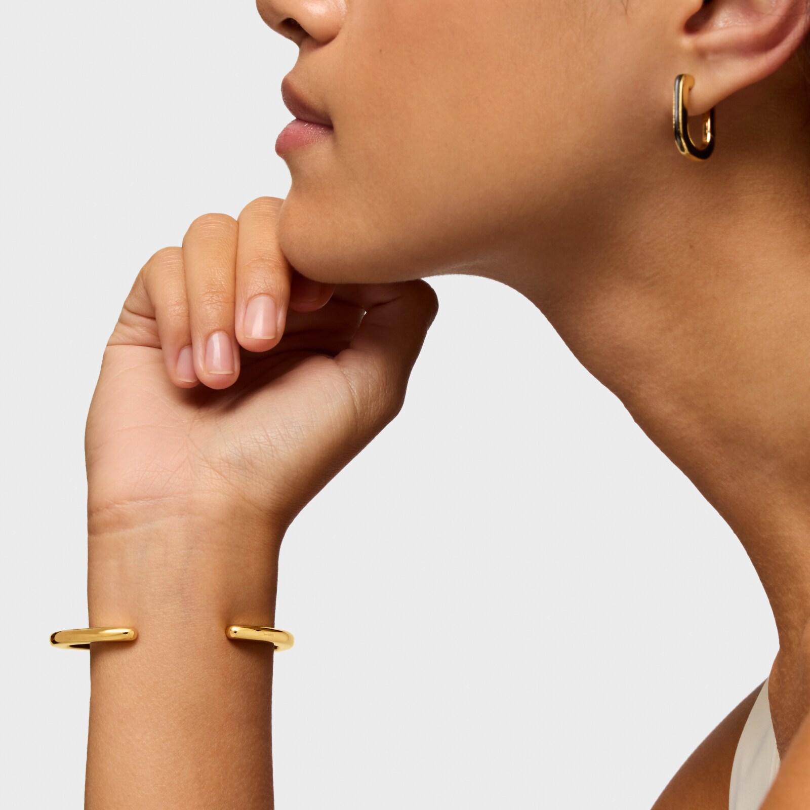 PULSERA LINE TOUS 1ERA LEY PLATA BAÑO ORO - 6