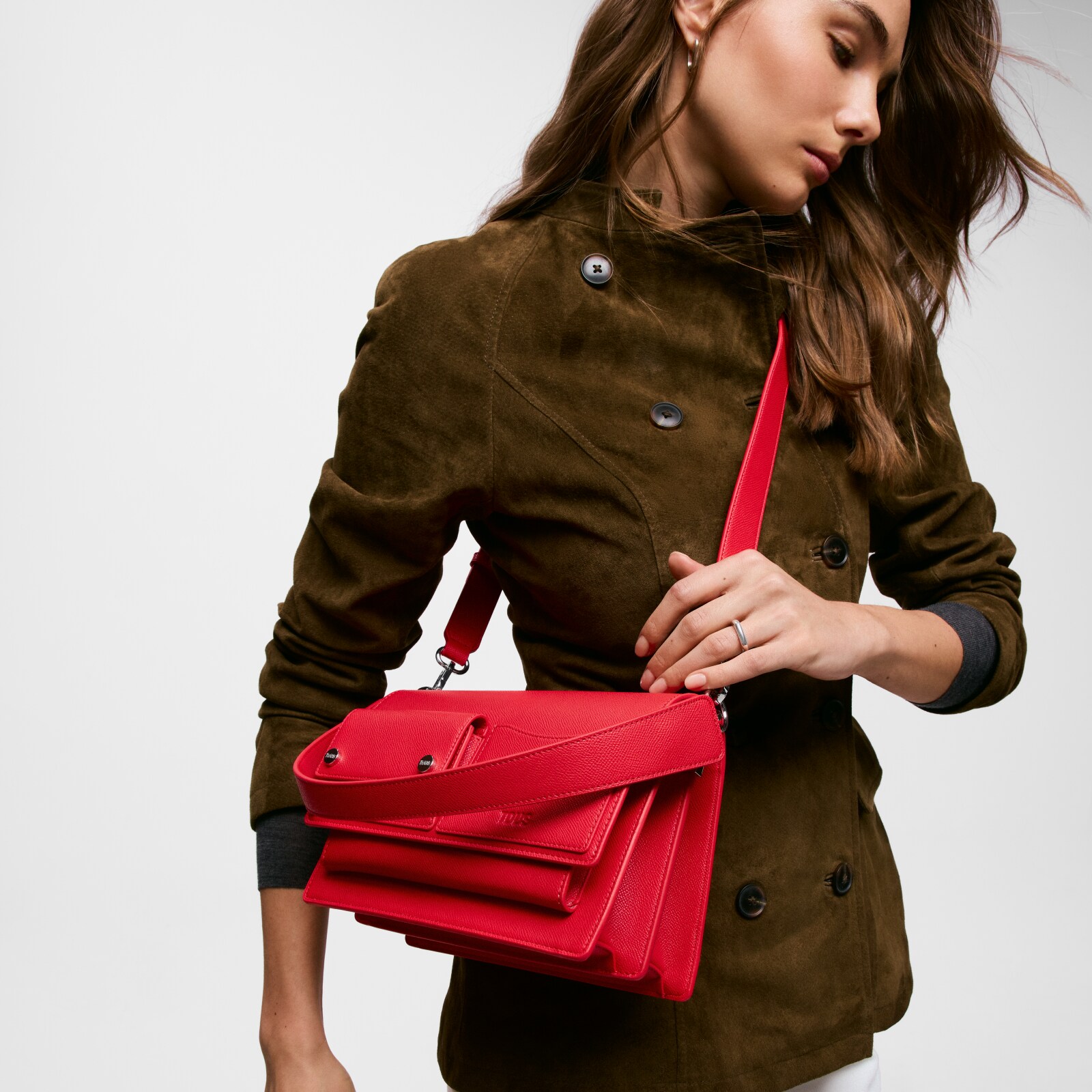 BOLSO MEDIANO AUDREE POCKETS ROJO - 9