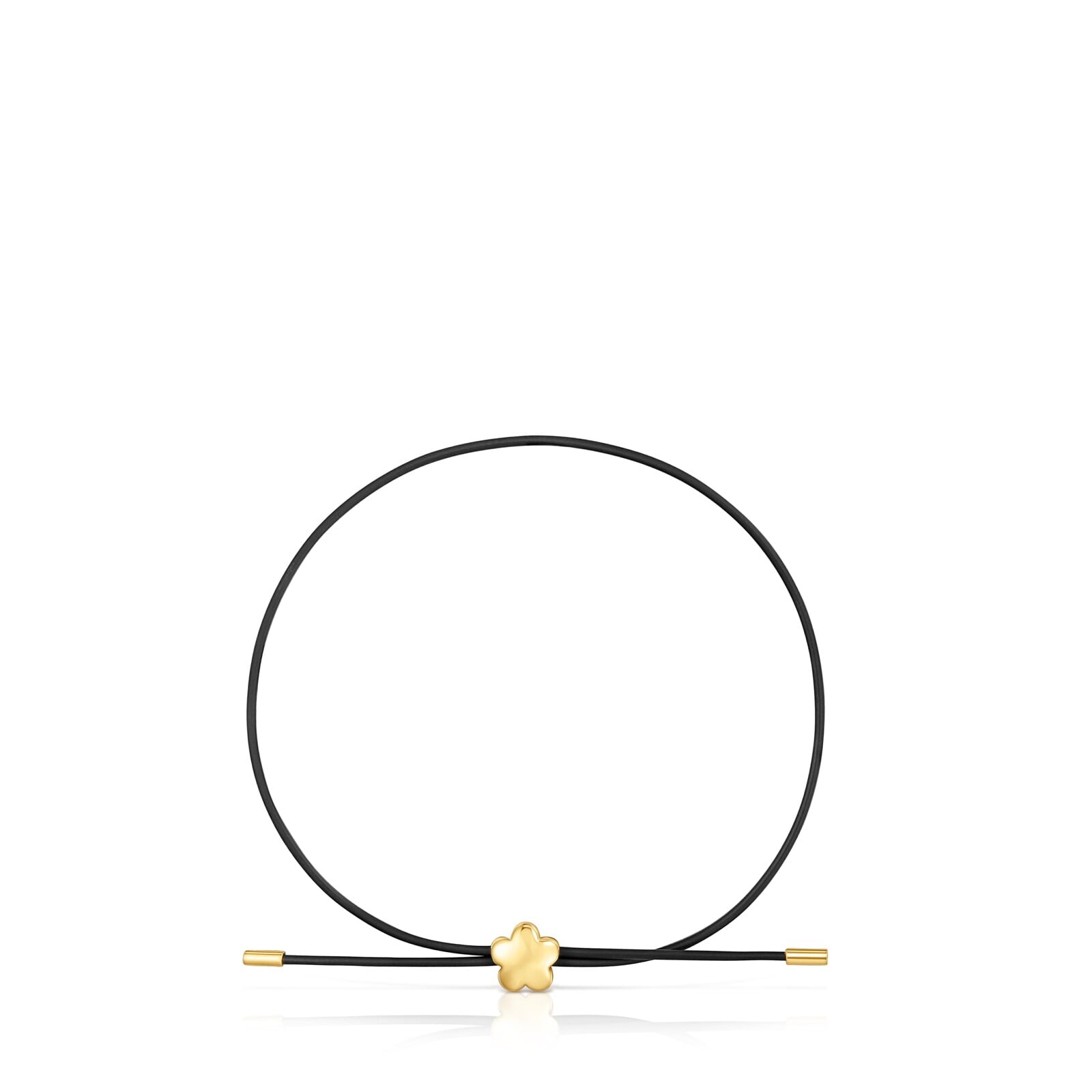 PULSERA FLOR BOLD TOUS MOTIF CAUCHO ORO 14K - 2