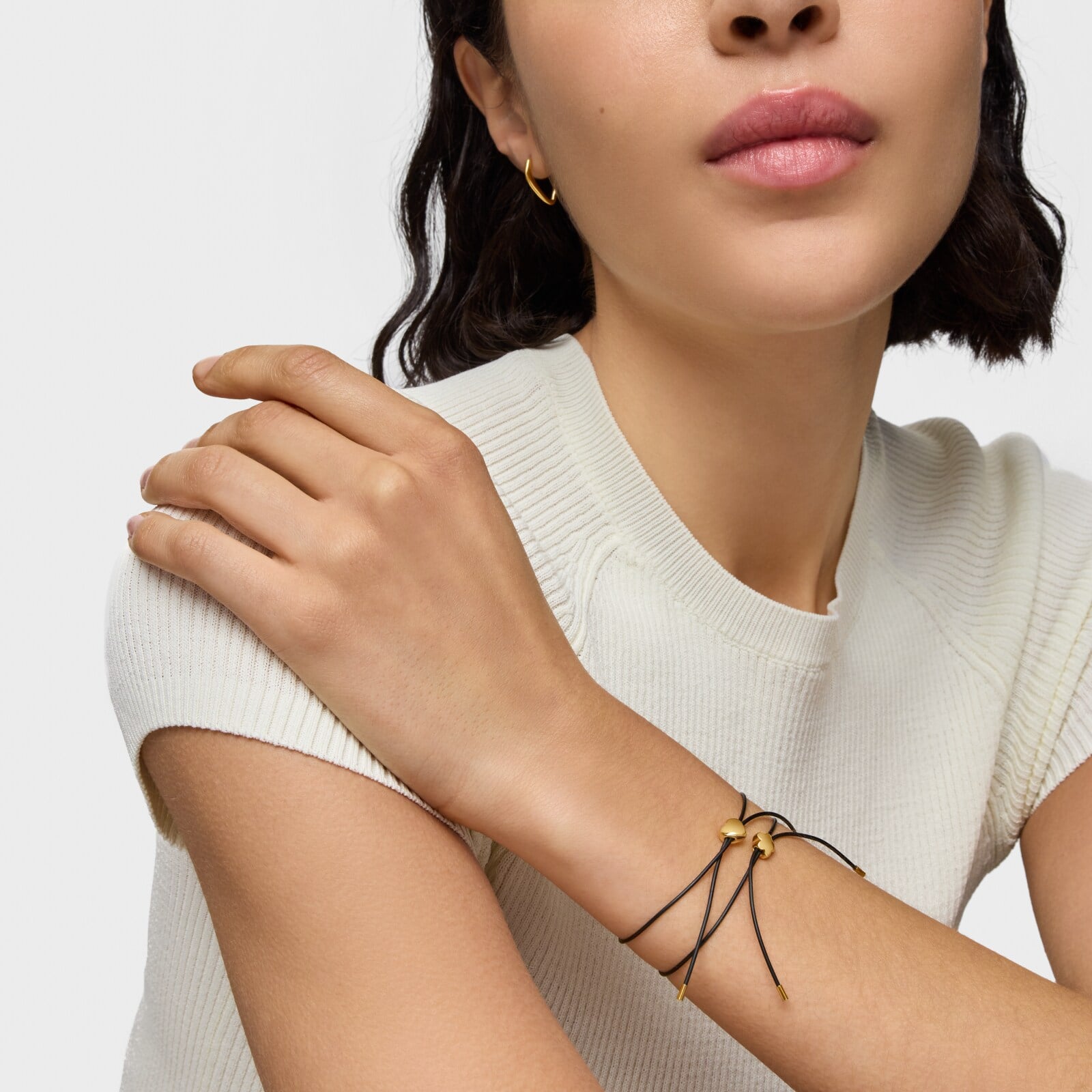 PULSERA FLOR BOLD TOUS MOTIF CAUCHO ORO 14K - 5