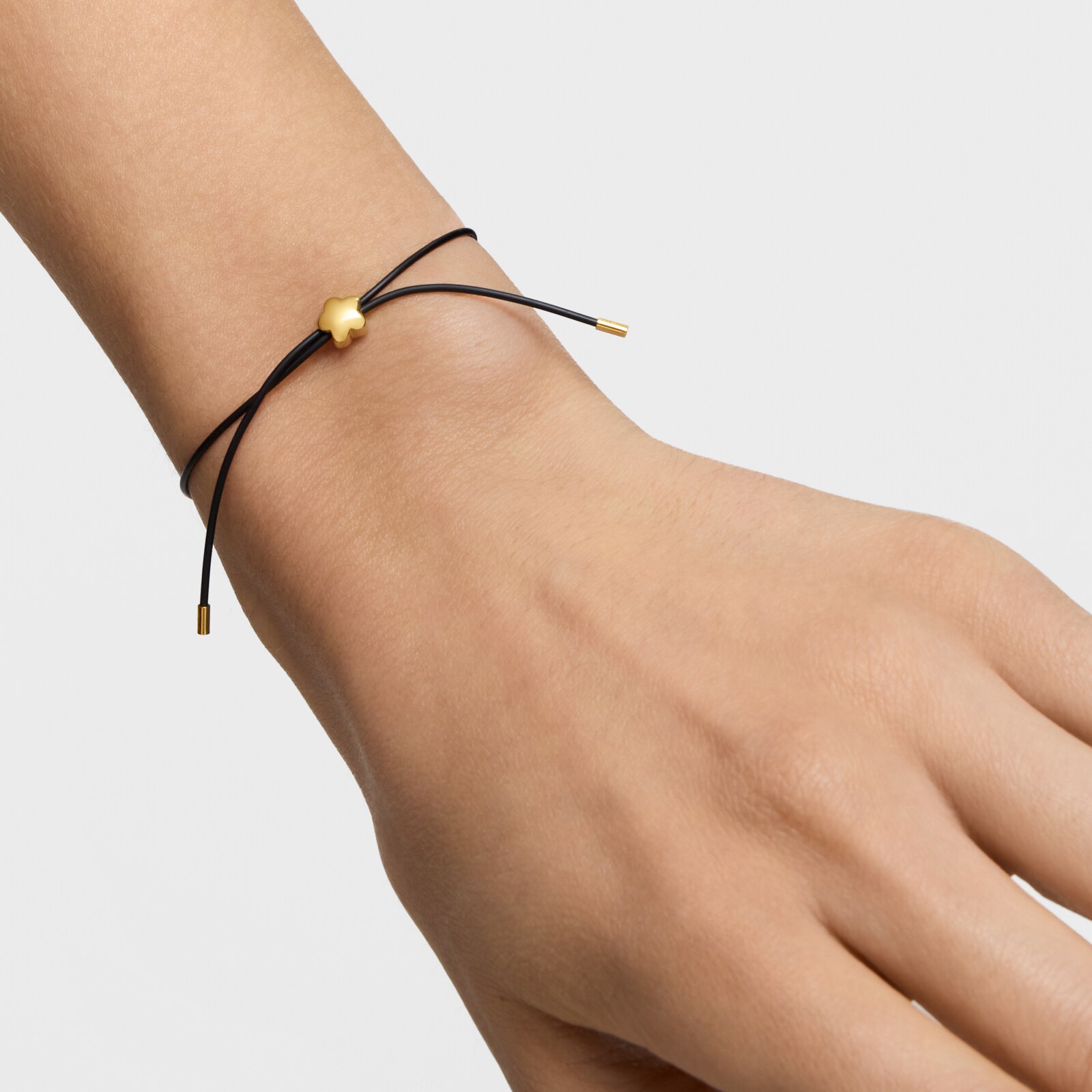 PULSERA FLOR BOLD TOUS MOTIF CAUCHO ORO 14K - 6