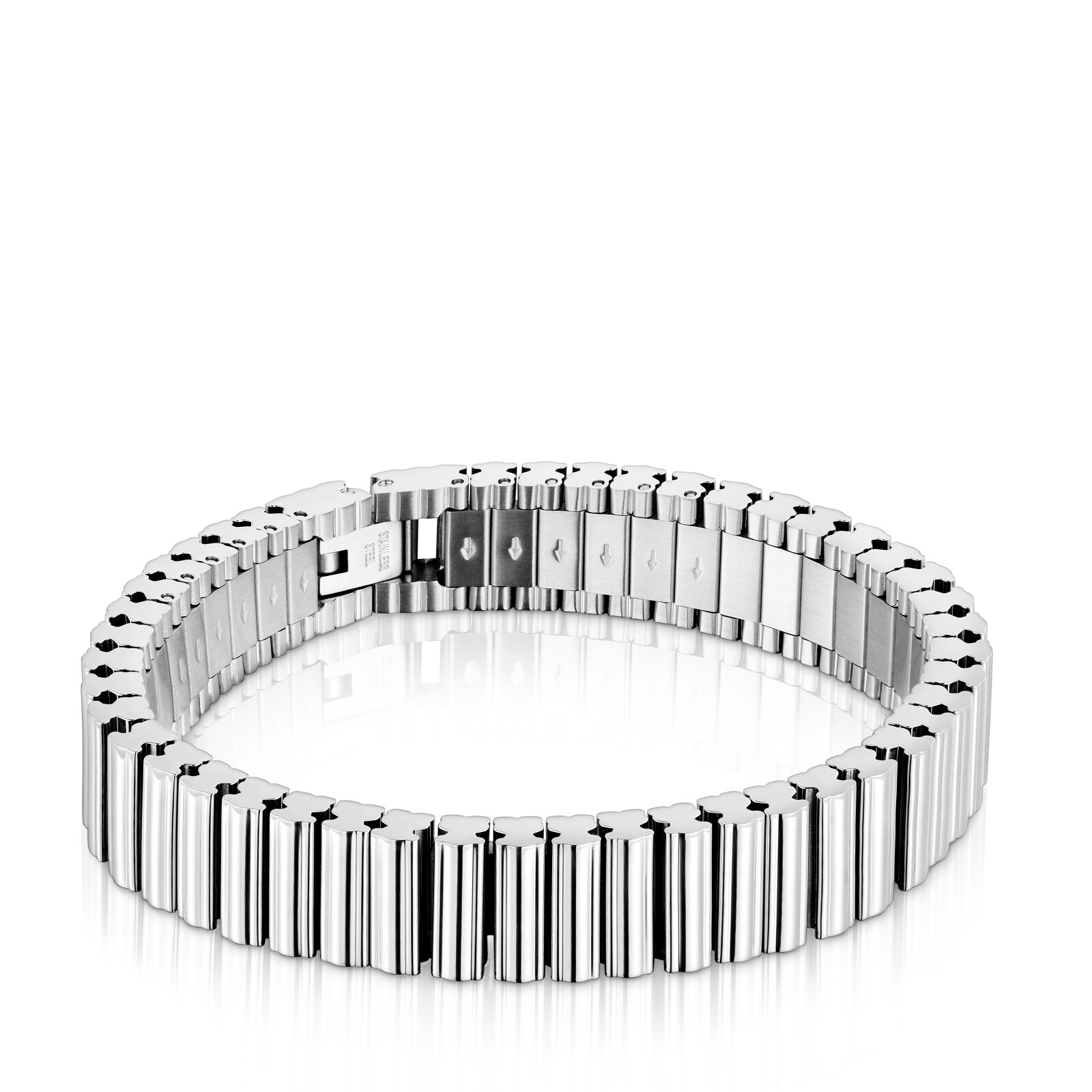 PULSERA ESLABONES TOUS 1950 EN ACERO 12 MM PLATEADO - 1
