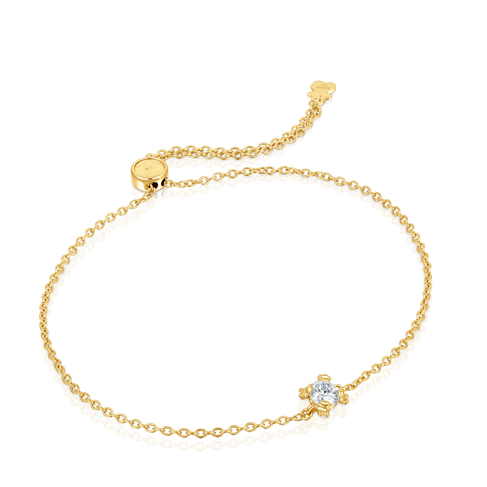PULSERA PLATA 1ªLEY BAÑO LGD 0.25CT G/VS - 1