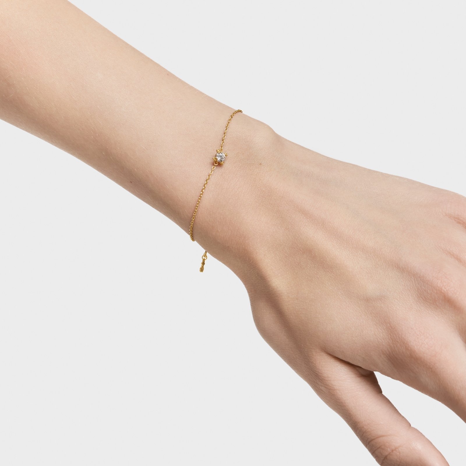 PULSERA PLATA 1ªLEY BAÑO LGD 0.25CT G/VS - 5