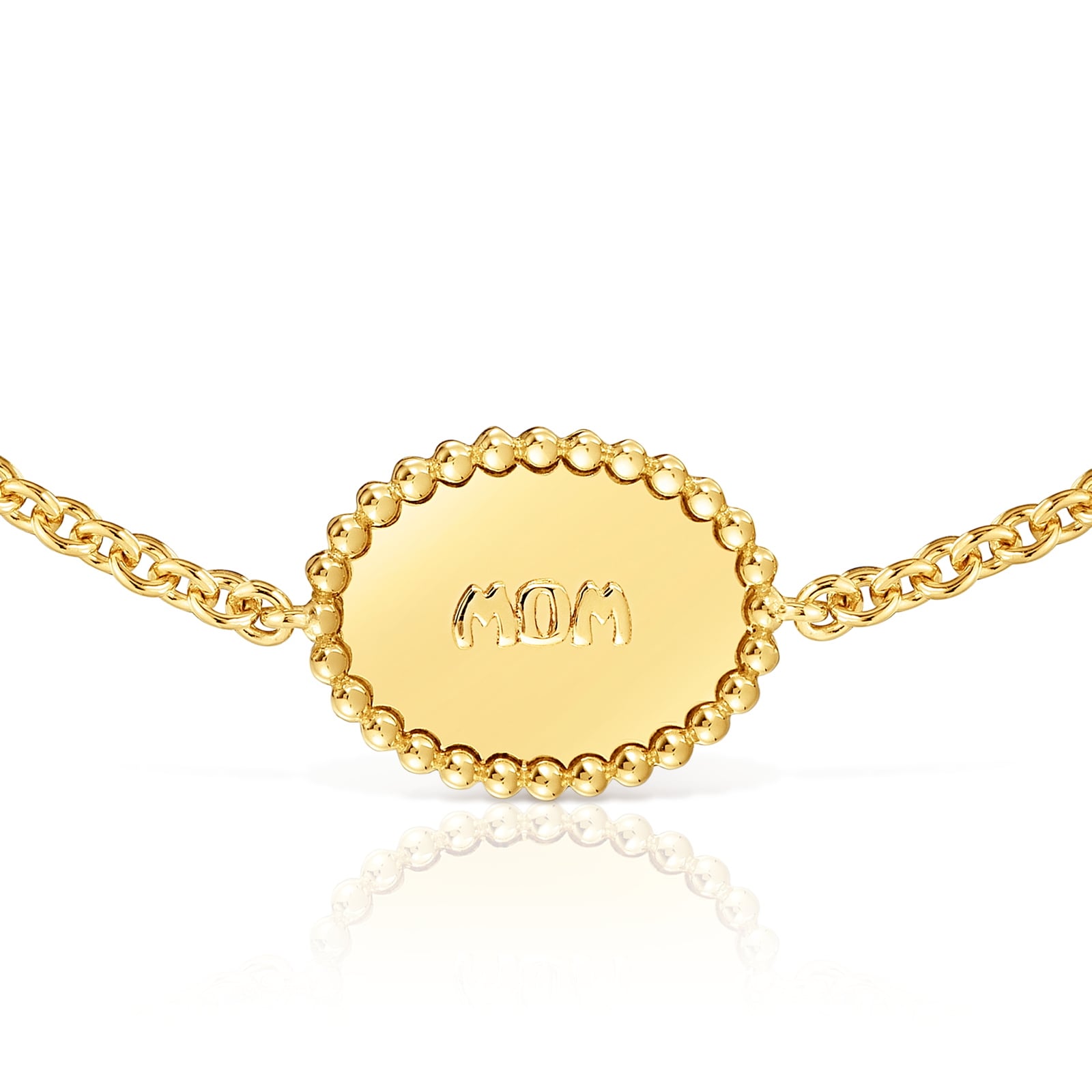 PULSERA PLATA 1ªLEY BAÑO PLACA MOM 17CM - 1