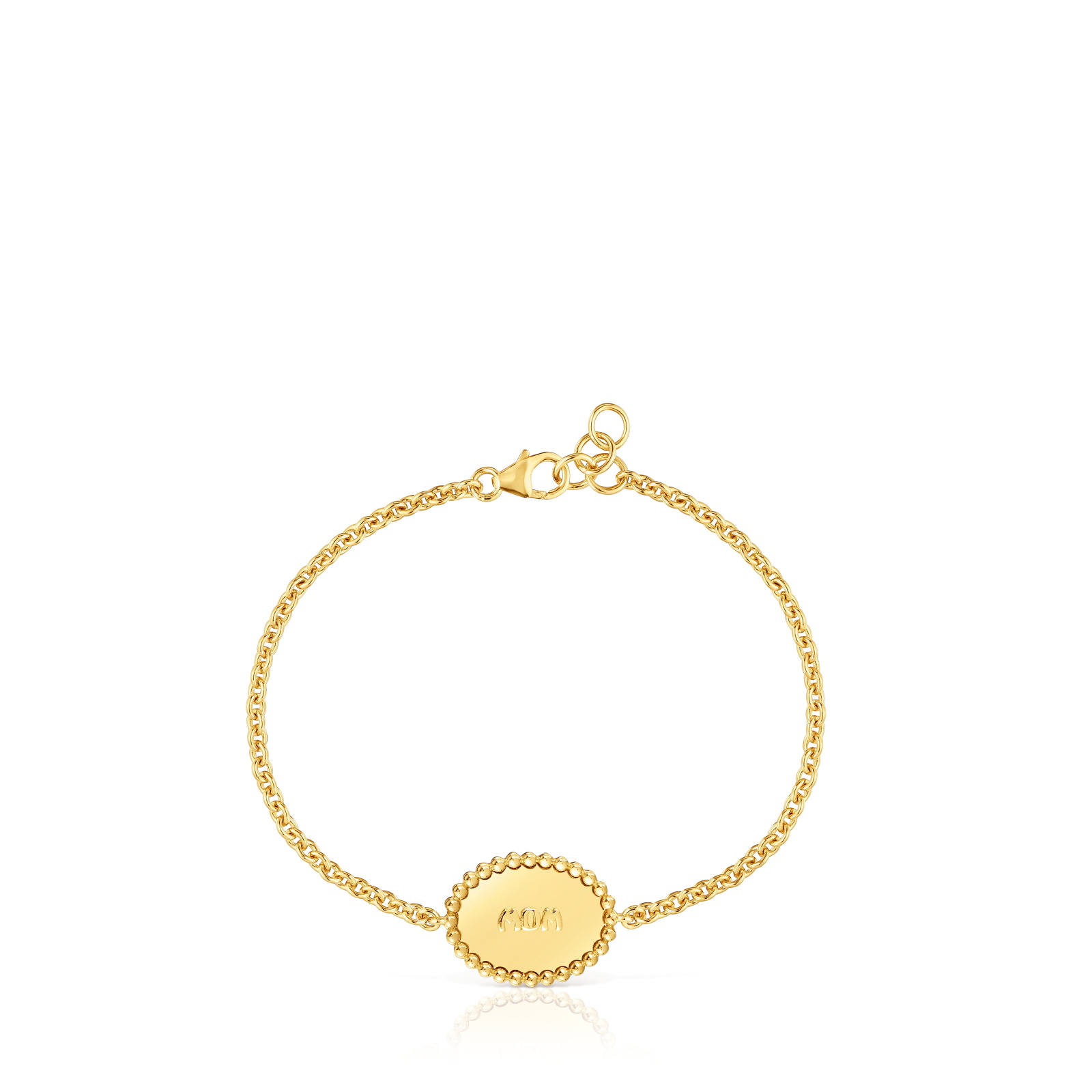 PULSERA PLATA 1ªLEY BAÑO PLACA MOM 17CM - 2