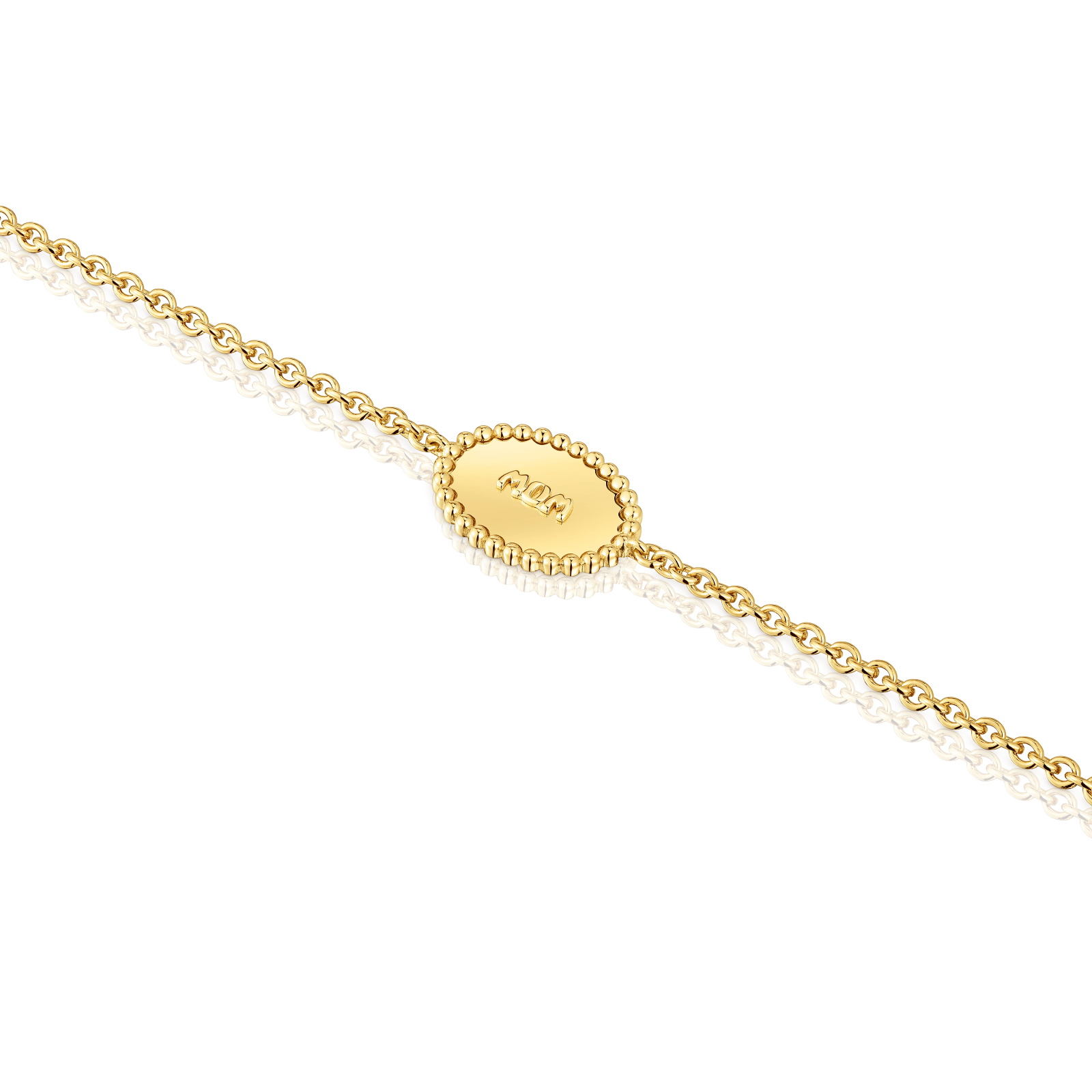 PULSERA PLATA 1ªLEY BAÑO PLACA MOM 17CM - 3