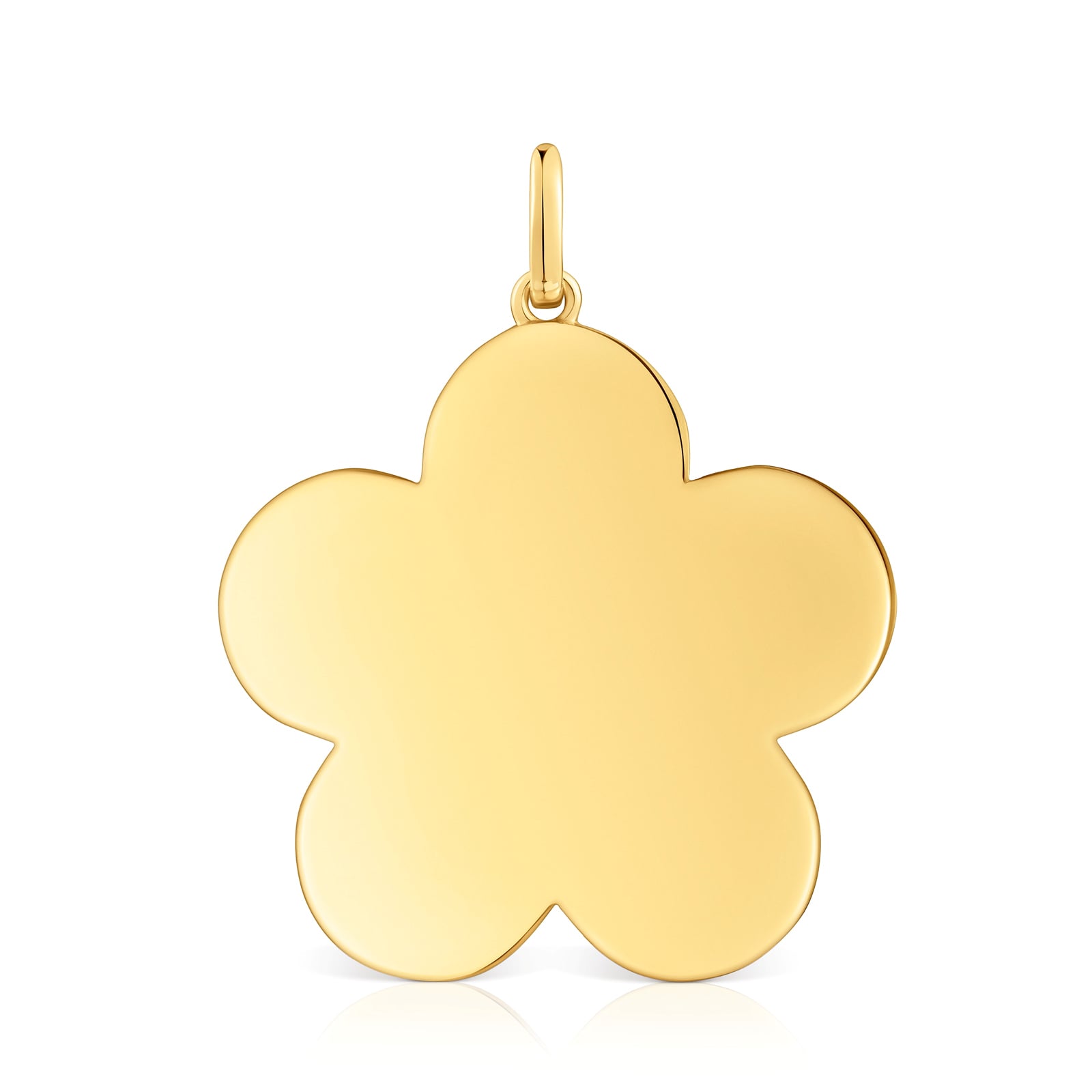 COLGANTE PLATA 1ªLEY BAÑO ORO FLOR 29MM - 1