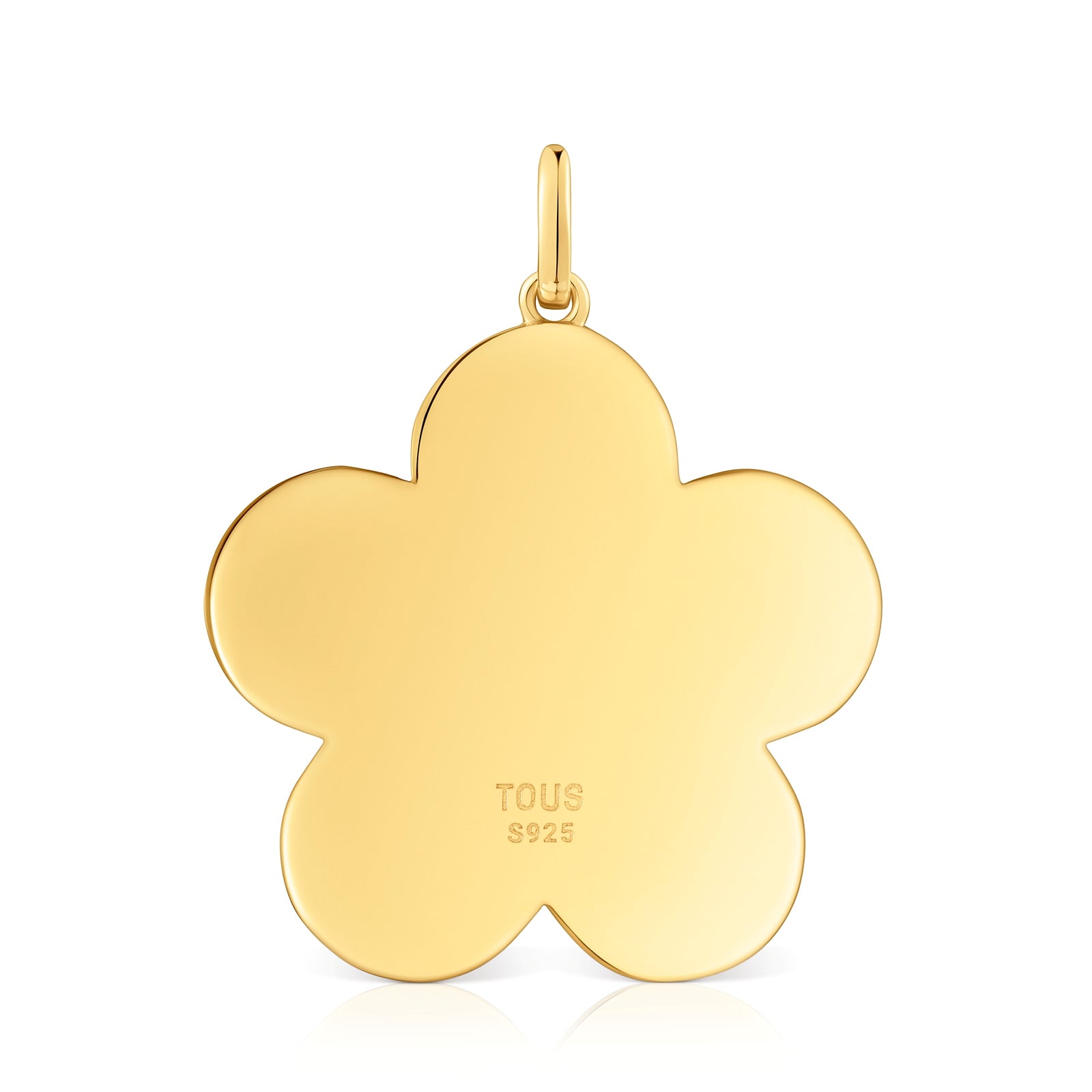 COLGANTE PLATA 1ªLEY BAÑO ORO FLOR 29MM - 4