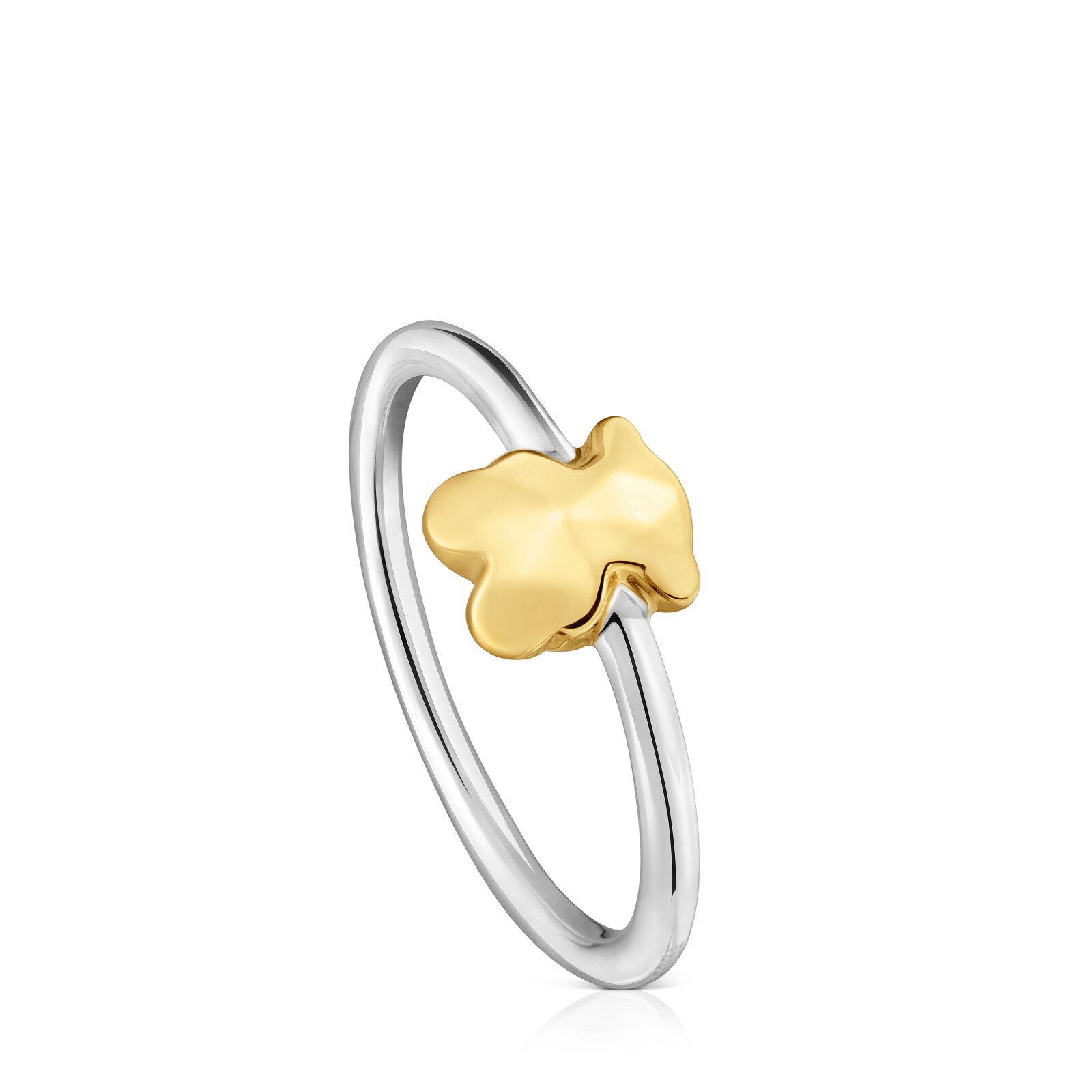 SORTIJA OSO BAÑADO EN ORO 7.5MM TALLA 14 - 1