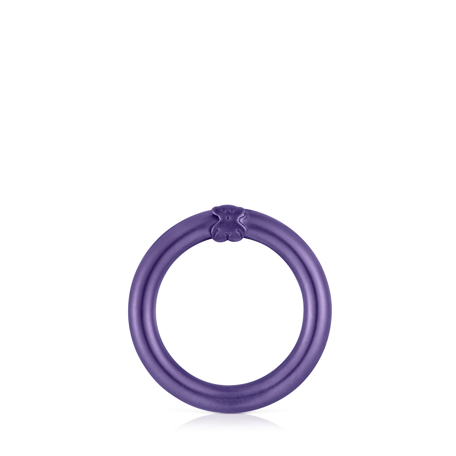 ANILLA MEDIANA DE PLATA EN COLOR MORADO HOLD - 1