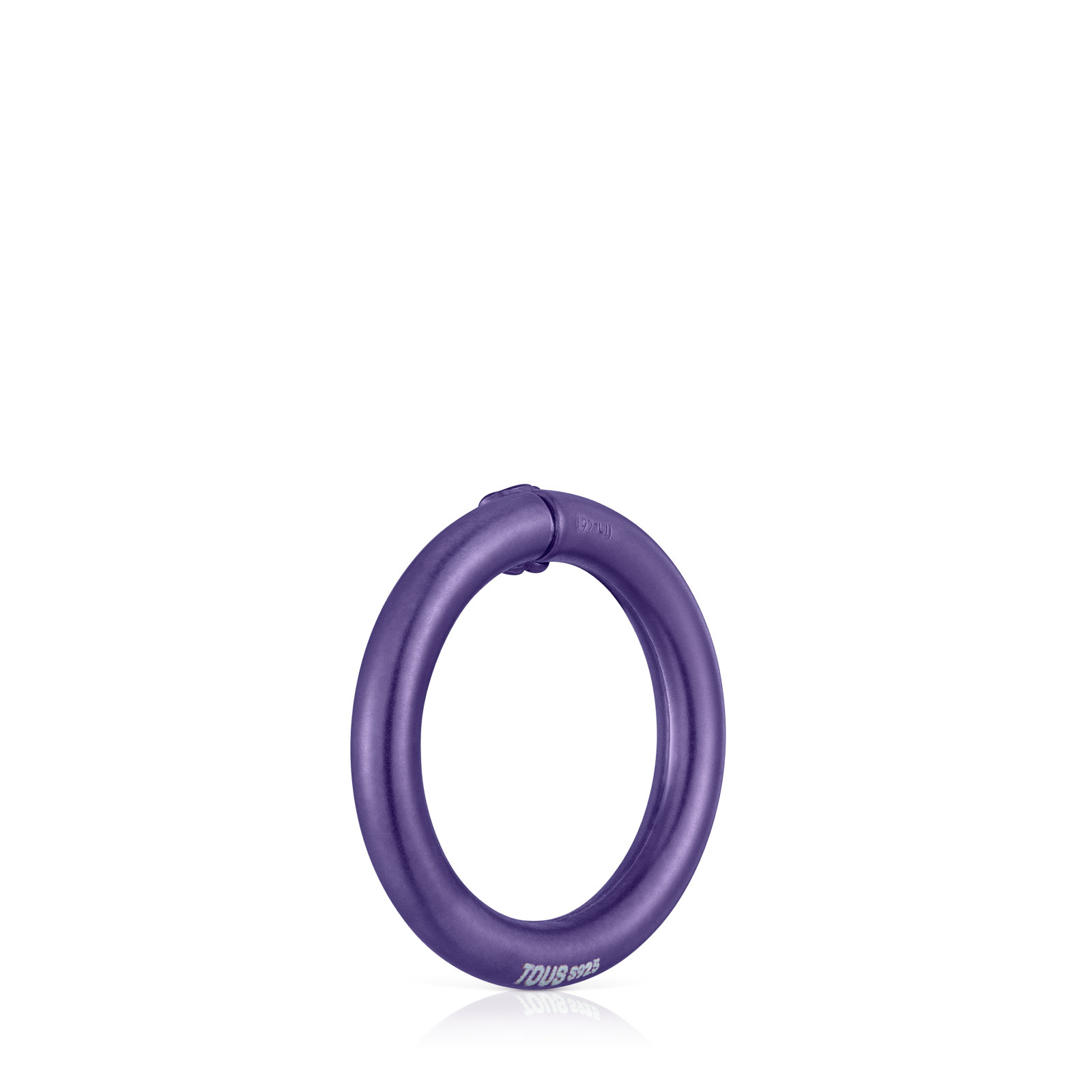 ANILLA MEDIANA DE PLATA EN COLOR MORADO HOLD - 3