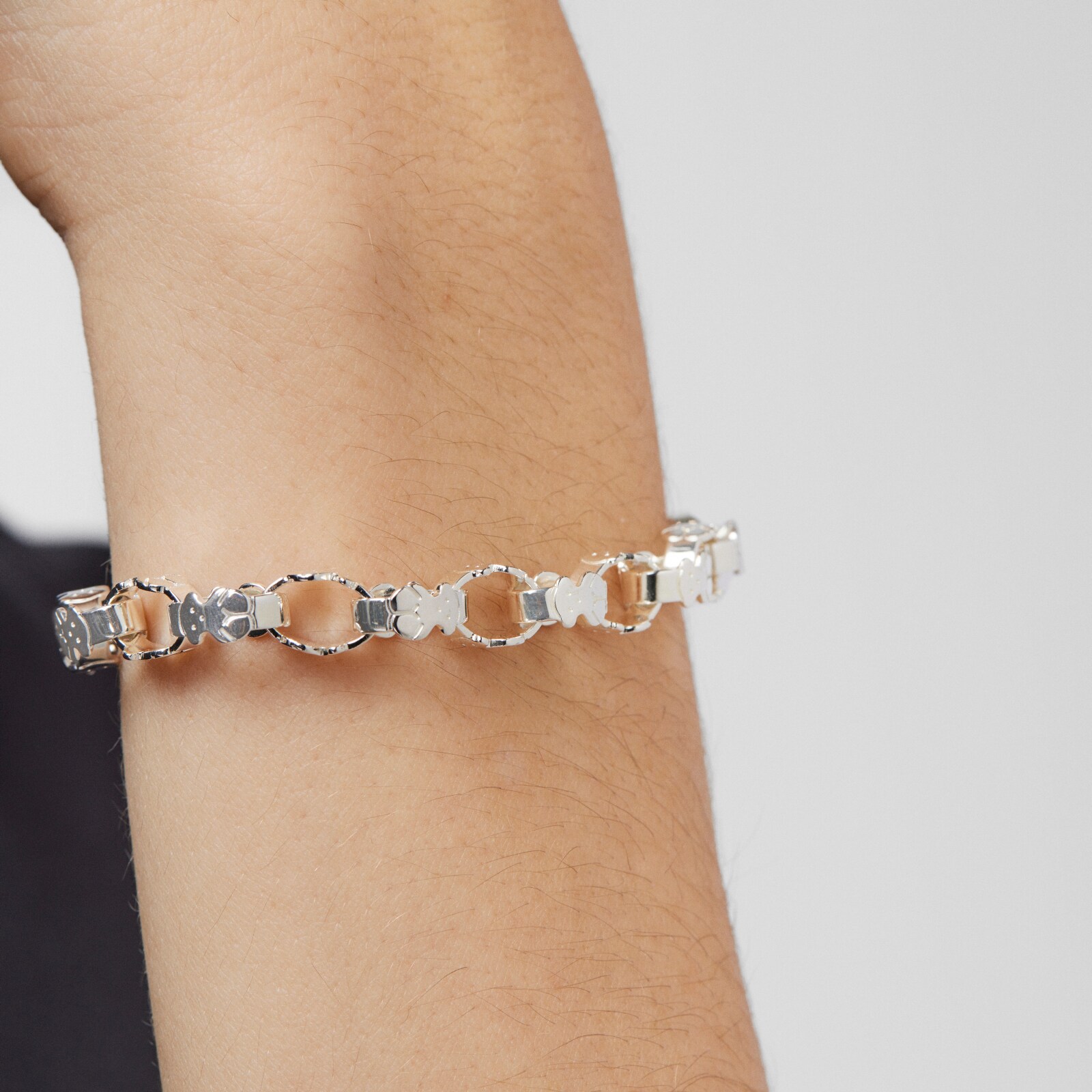 PULSERA DE PLATA CON ESLABONES TOUS BEAR - 5