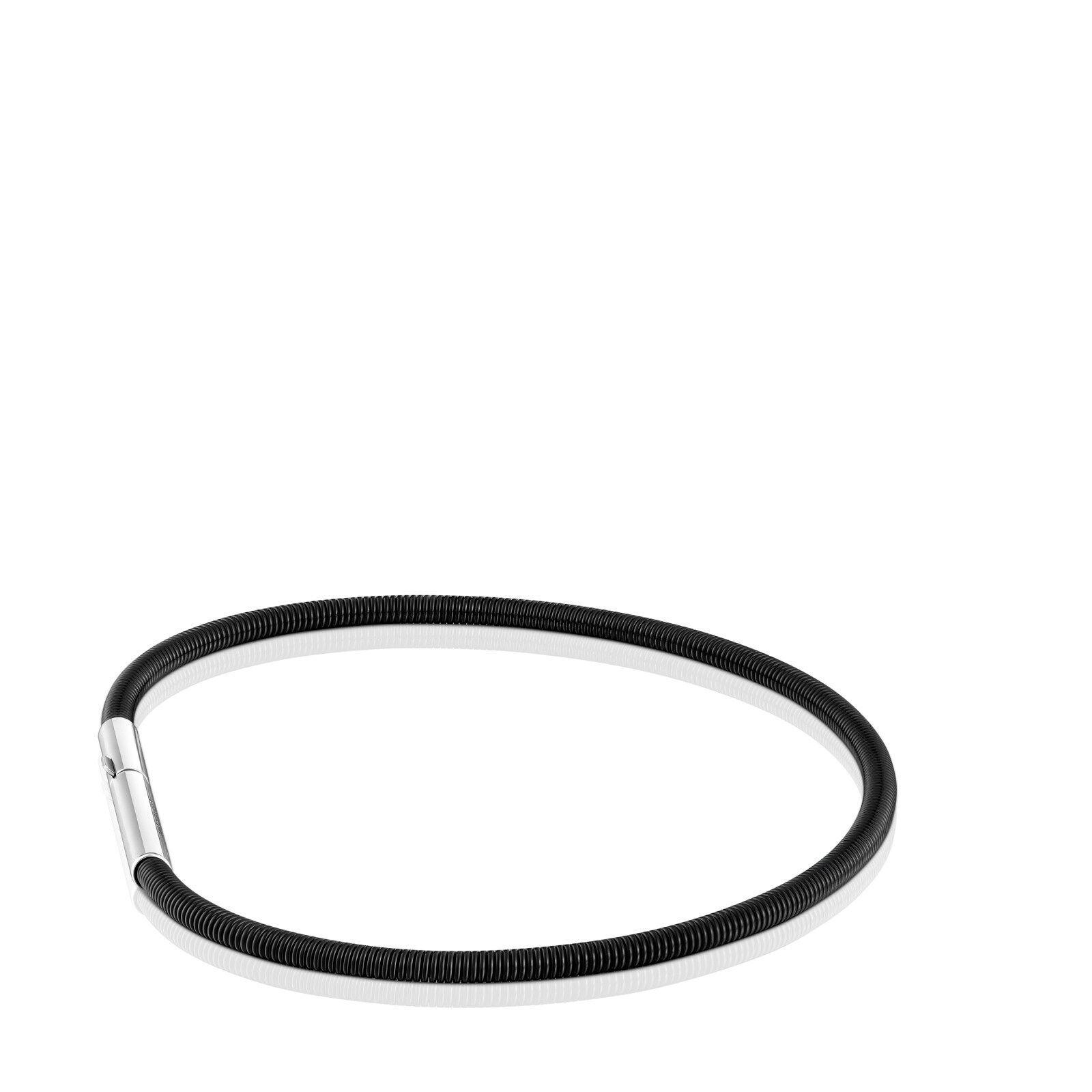 PULSERA DE ACERO IP NEGRO 17 CM MESH TUBE - 2