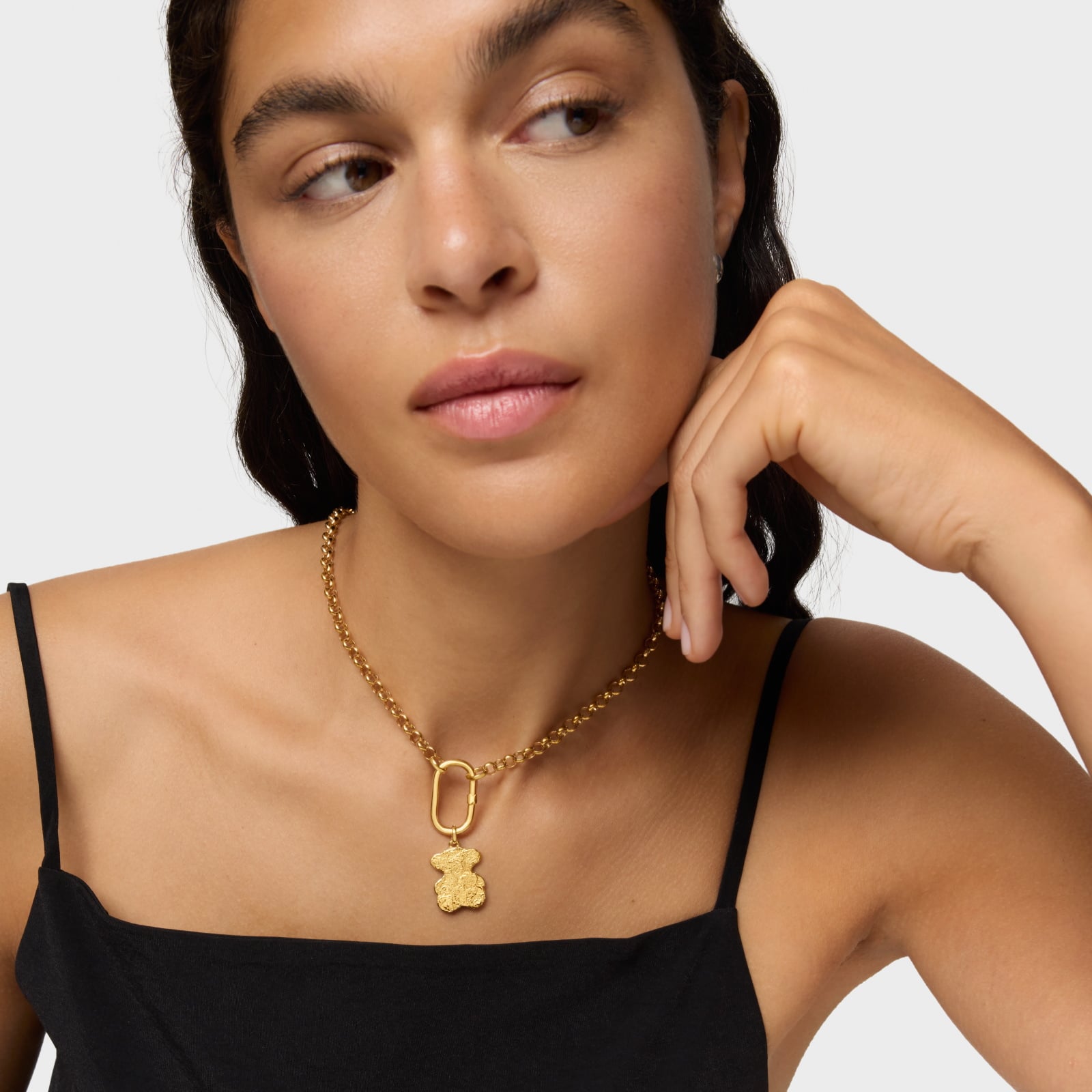 DIJE PLATA BAÑO ORO 18KT OSO - 4