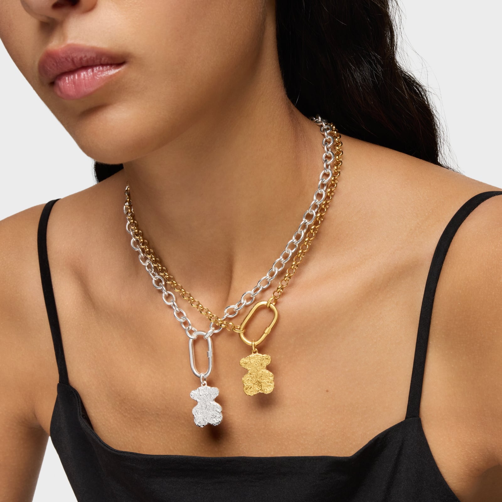 DIJE PLATA BAÑO ORO 18KT OSO - 5