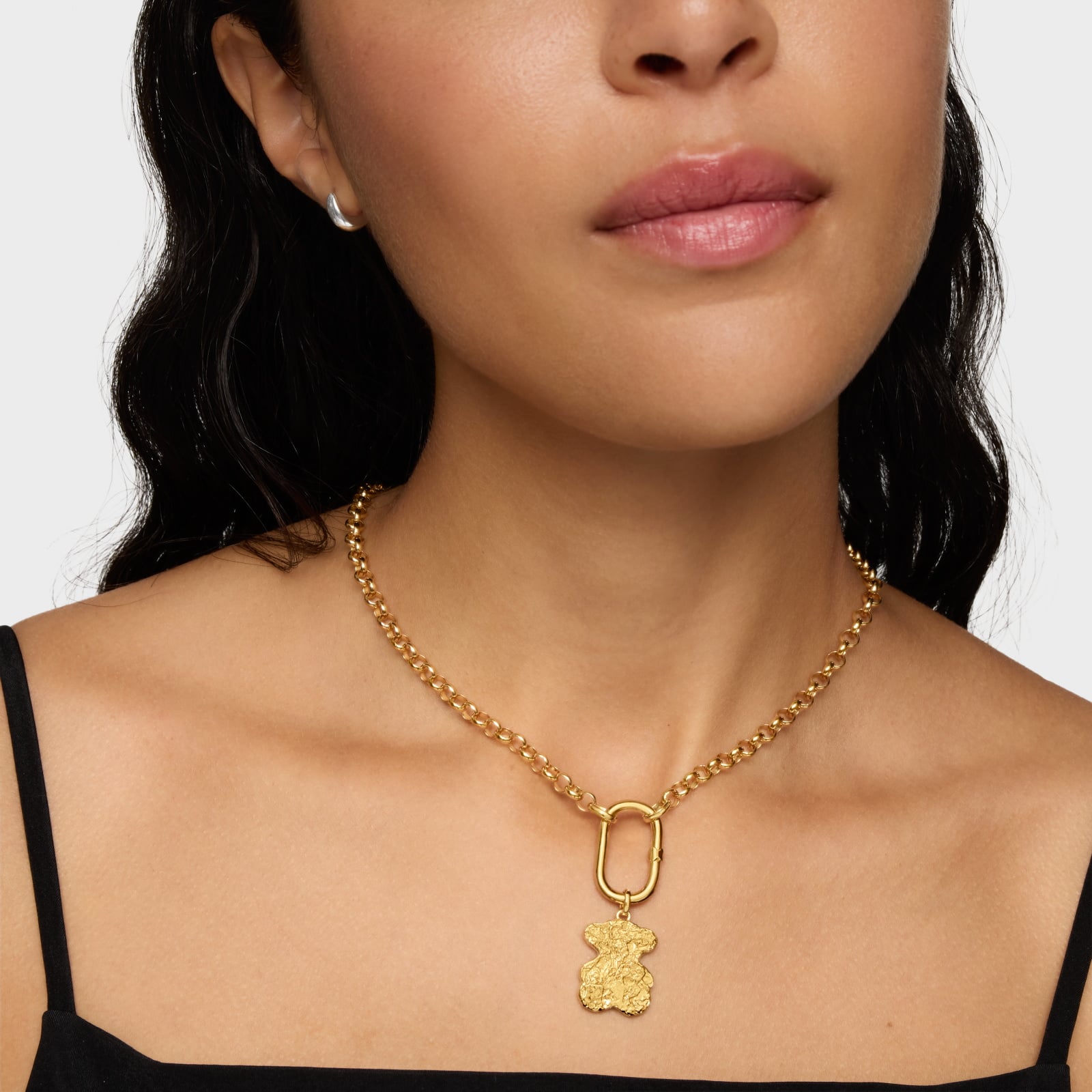 DIJE PLATA BAÑO ORO 18KT OSO - 6
