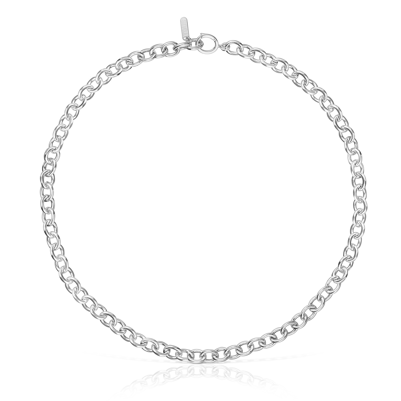 COLLAR CORTO DE PLATA 42 CM BASIC - 1