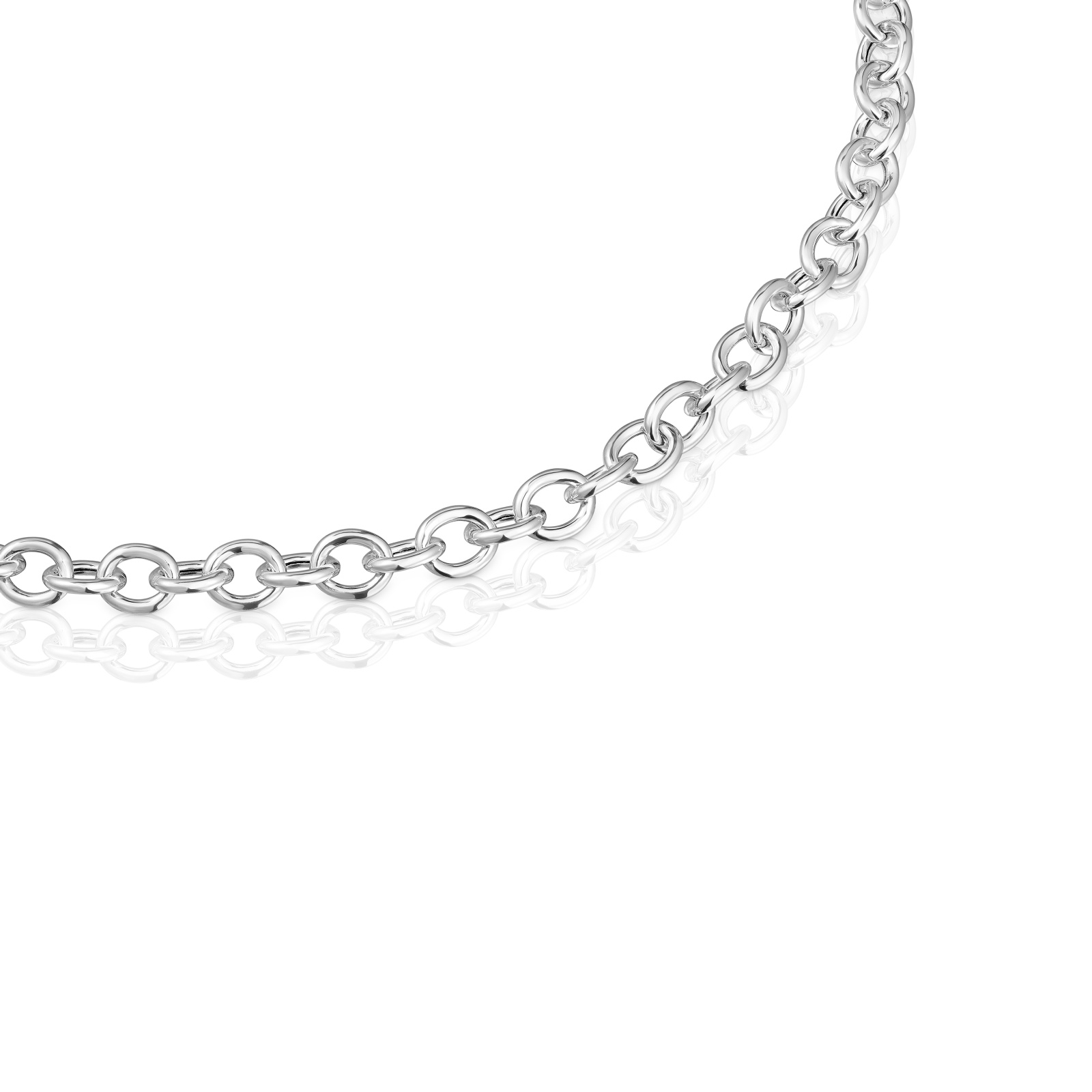 COLLAR CORTO DE PLATA 42 CM BASIC - 2