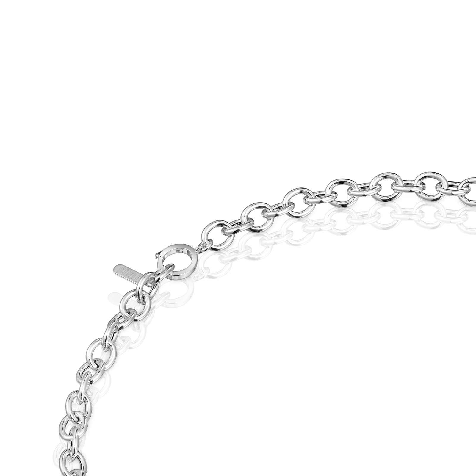 COLLAR CORTO DE PLATA 42 CM BASIC - 3