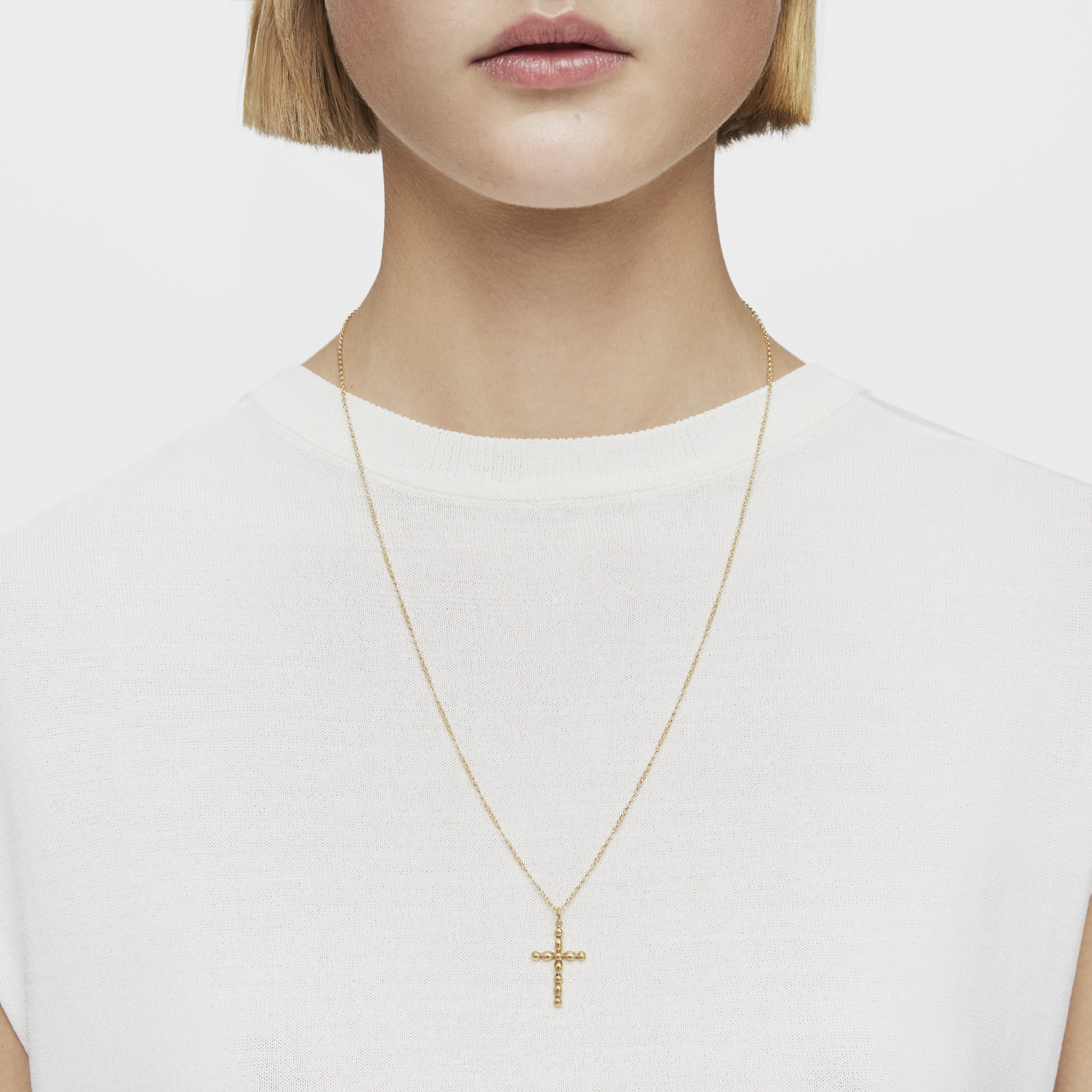 COLGANTE GRANDE MOTIVO CRUZ DE ORO BASICS - 6