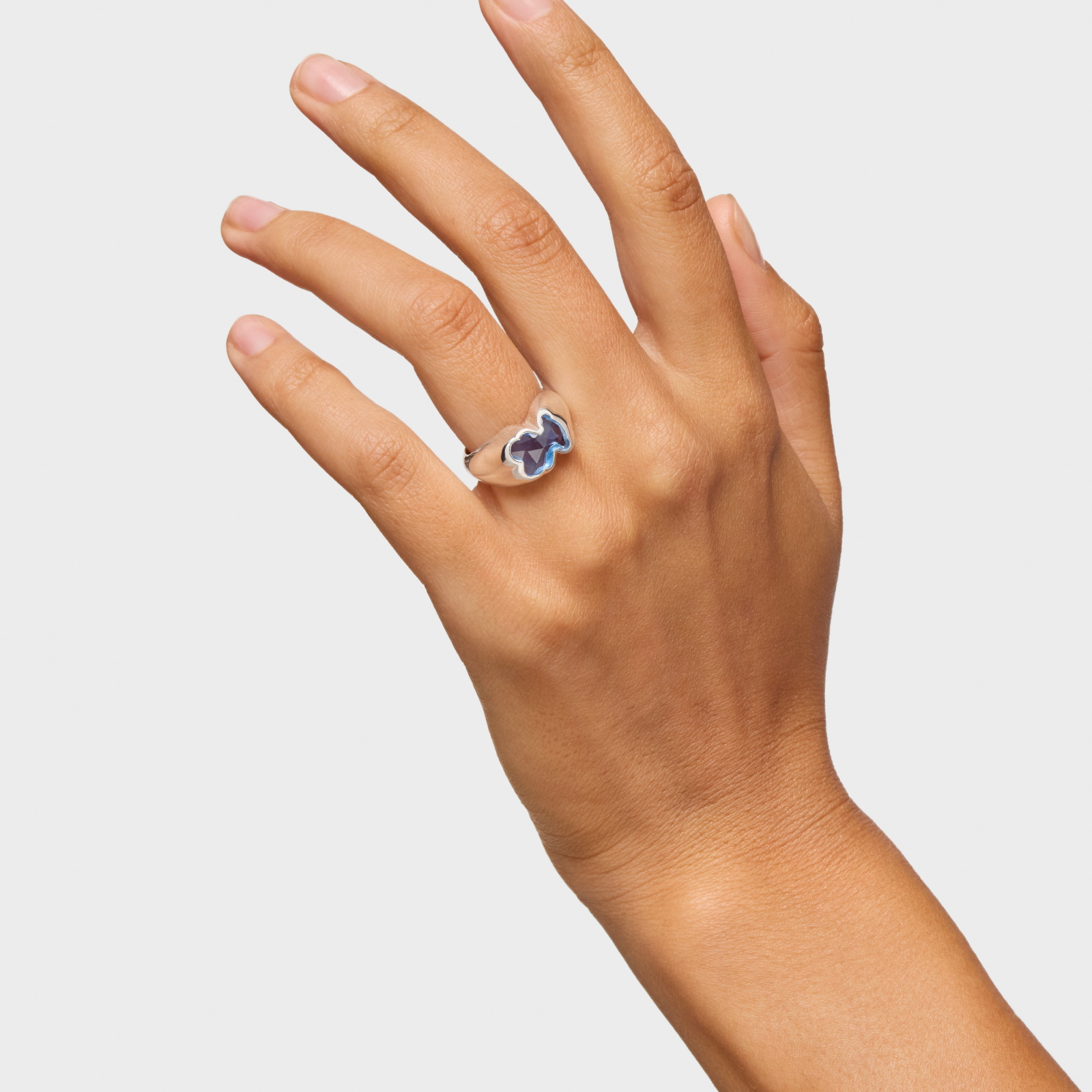 ANILLO PLATA OSO ICON COLOR LGG TALLA 14 - 6